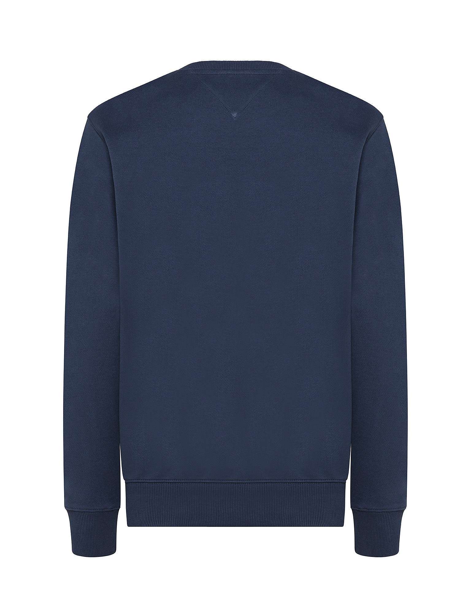 Tommy Jeans - Cotton crewneck sweatshirt with logo print on the front, Blue, large image number 1