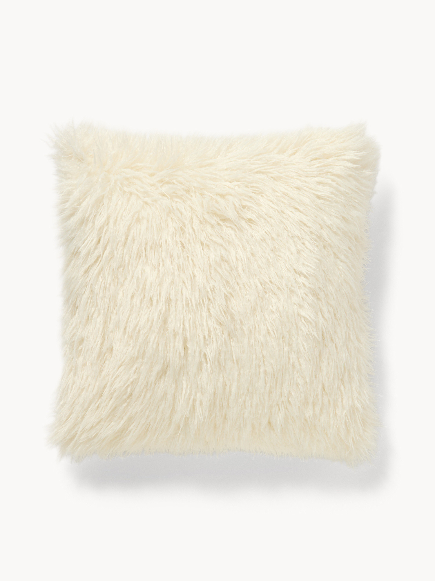 Cuscino 45x45 effetto pelliccia, Bianco, large image number 0