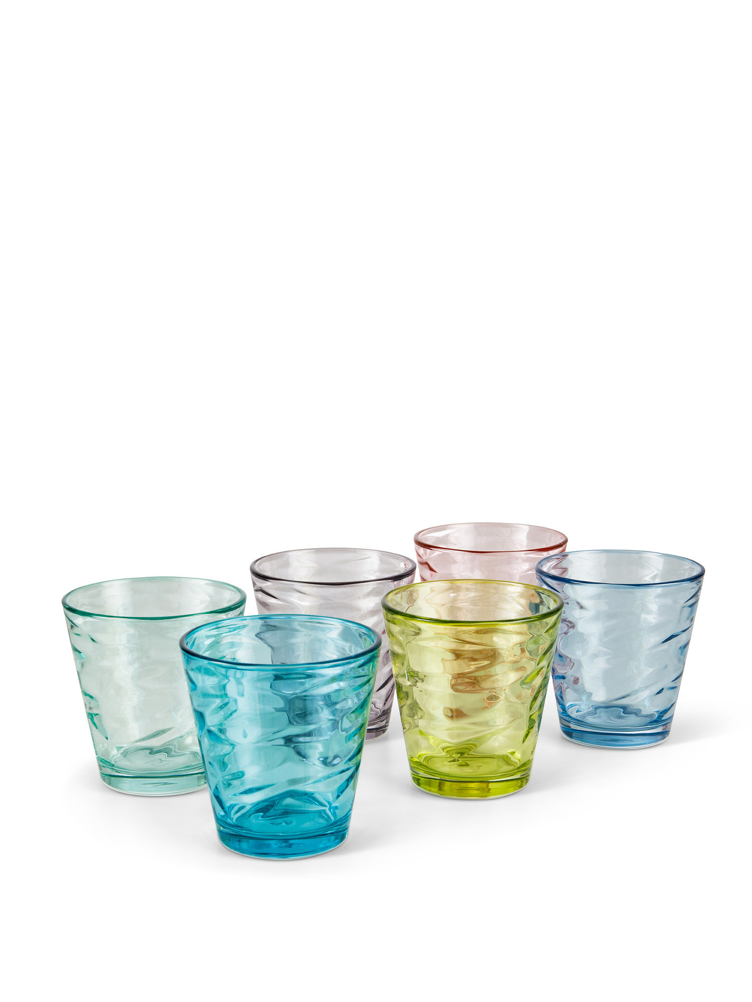 Set 6 bicchieri in vetro Origami, Trasparente, large image number 0