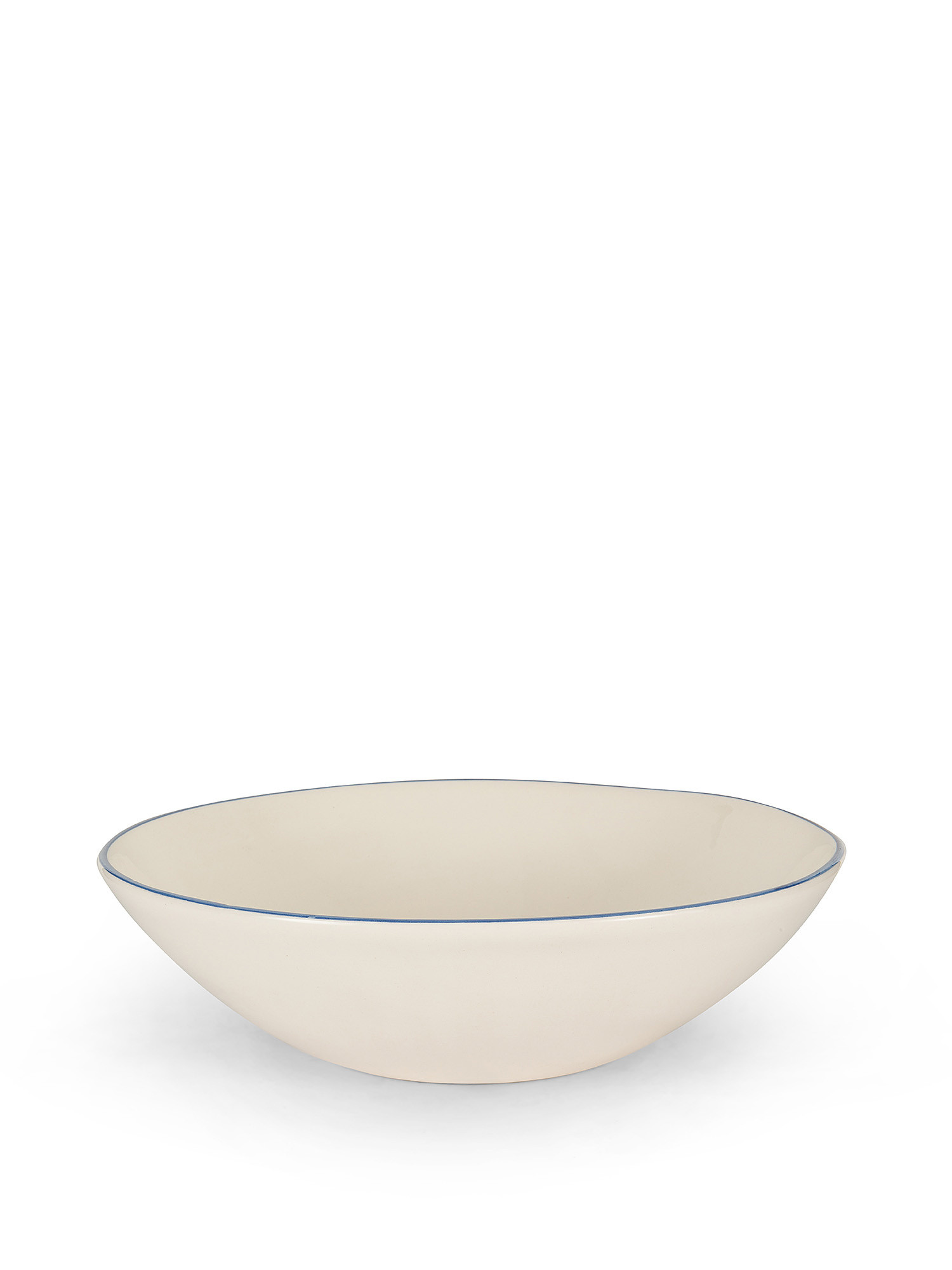 Ceramic salad bowl with fish decoration, White, large image number 0