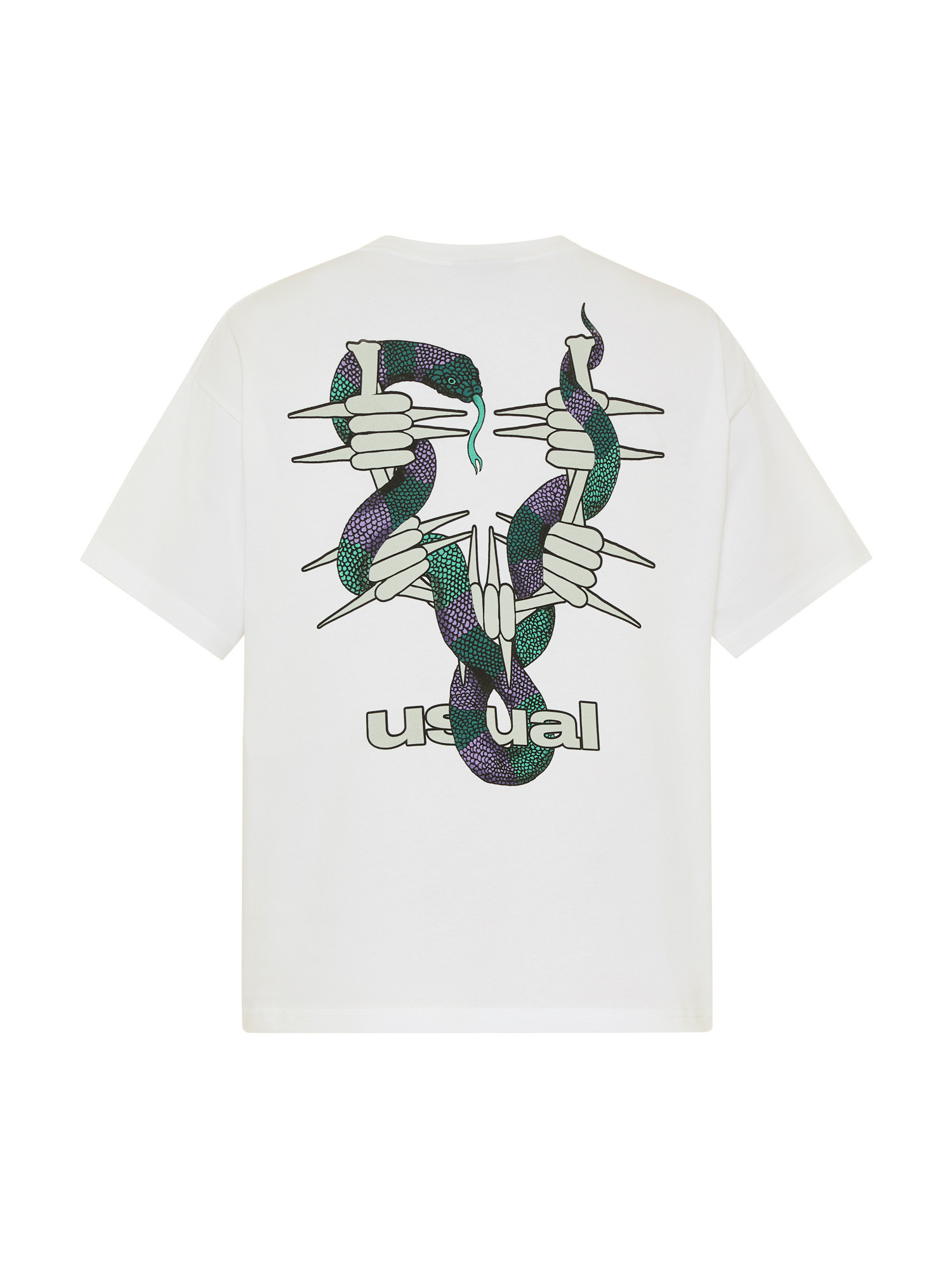Usual - T-Shirt manica corta Poison, Bianco, large image number 1