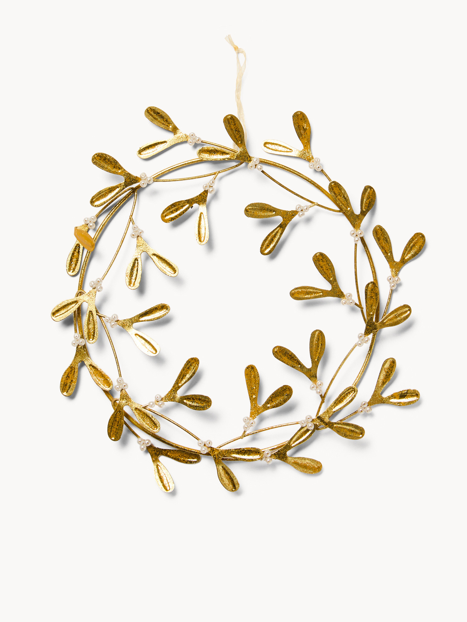 Centrotavola con foglie d'oro, Oro, large image number 0