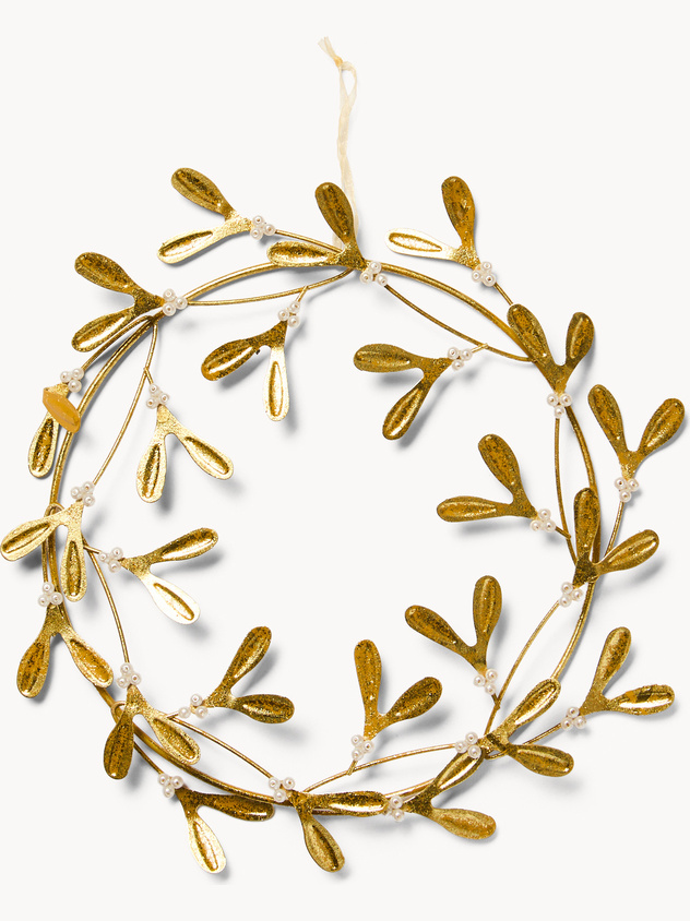 Centrotavola con foglie d'oro