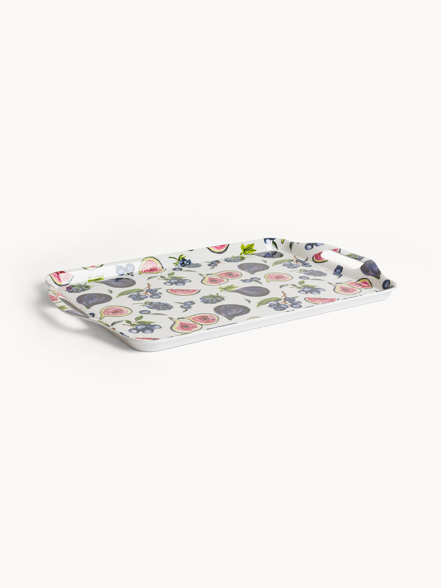 Fig-patterned melamine tray, Multicolor, large image number 0