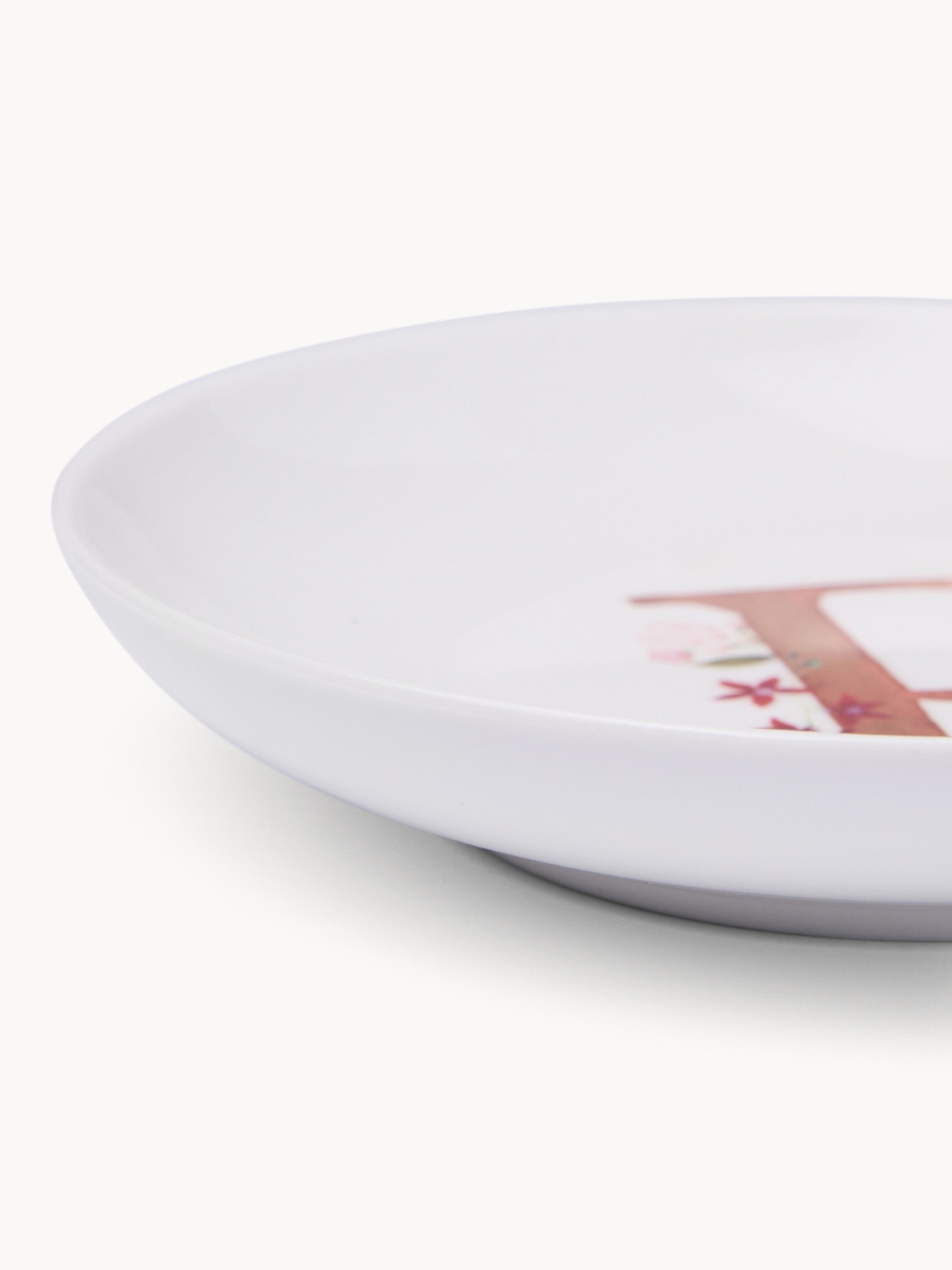 New bone china bread plate,letter P, White 1, large image number 0