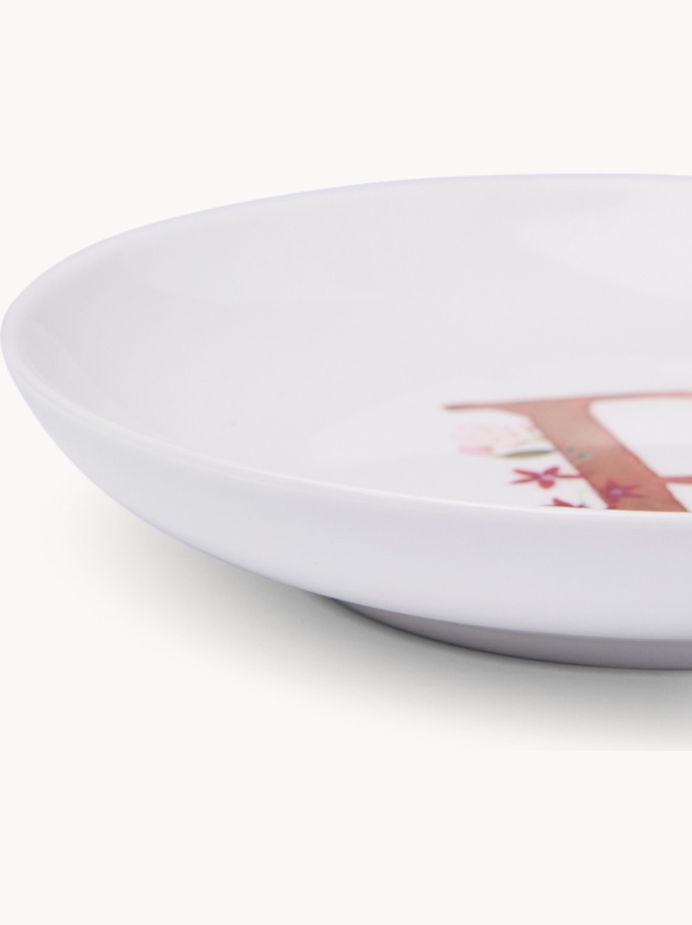 New bone china bread plate,letter P