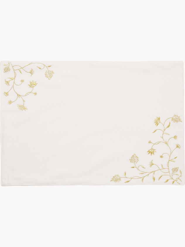 Placemat in pure cotton with embroidery
