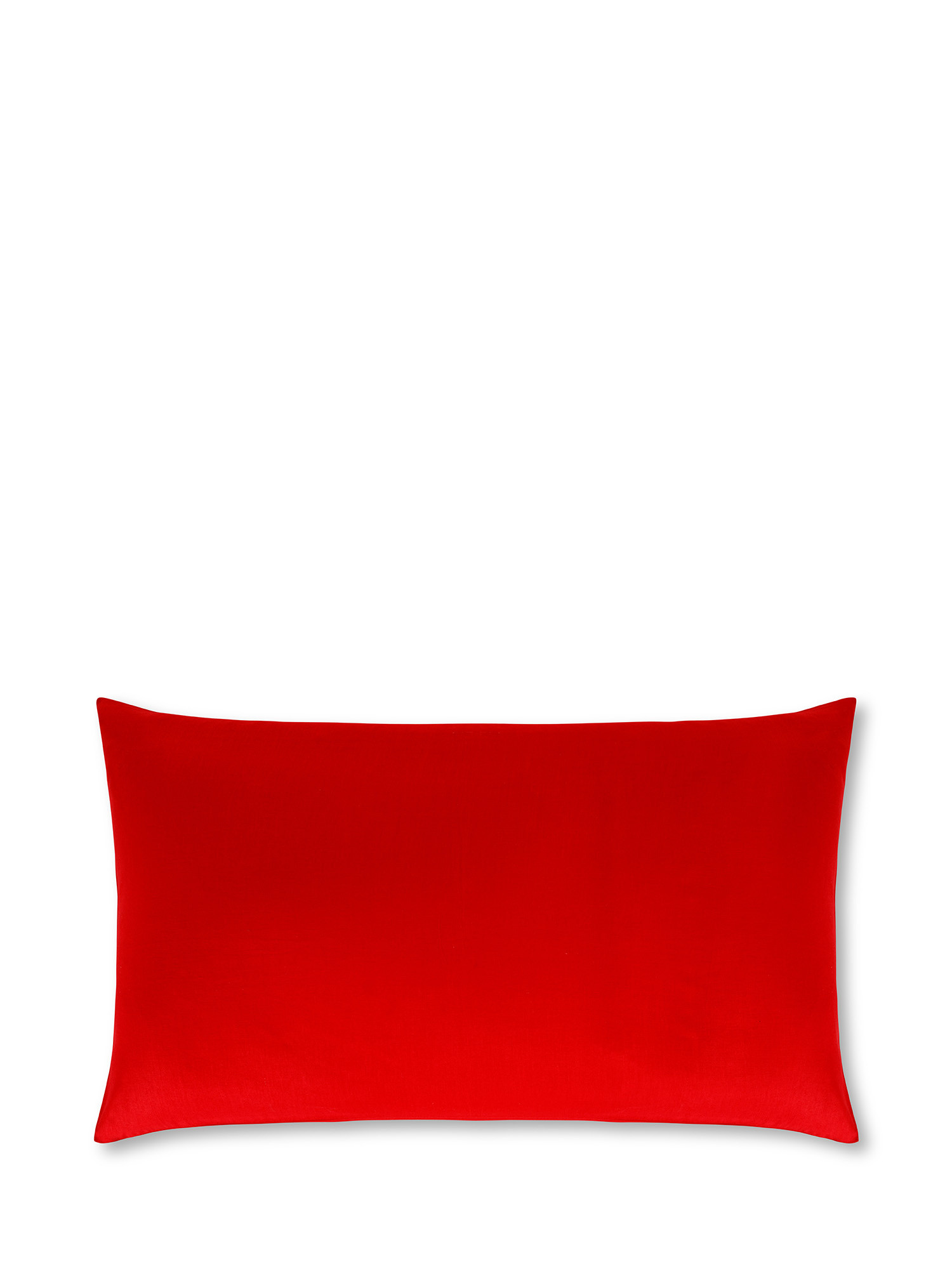 Cotton flannelette tartan pillowcase, Red, large image number 0