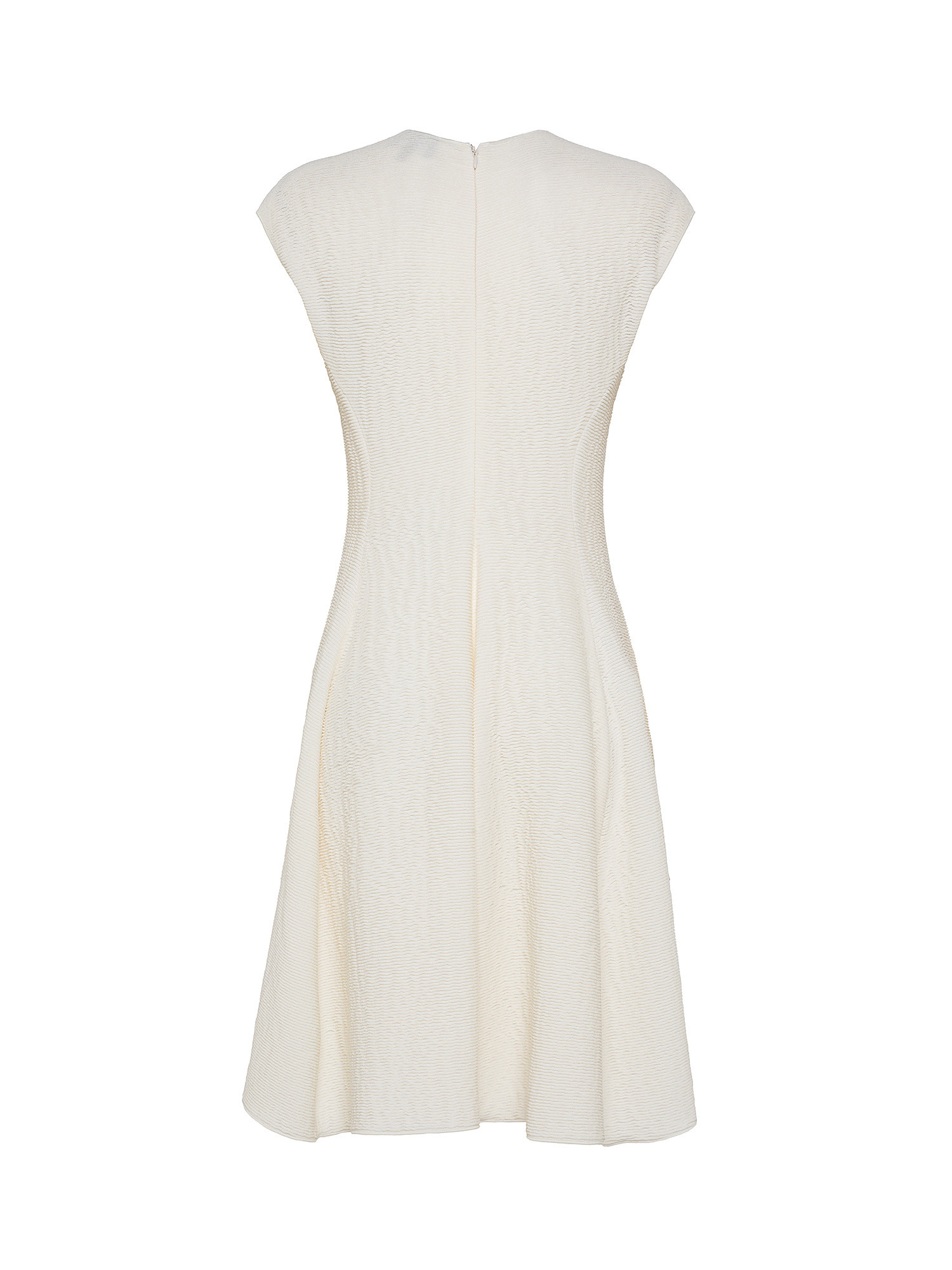 Emporio Armani - Knitted flared dress, White, large image number 1
