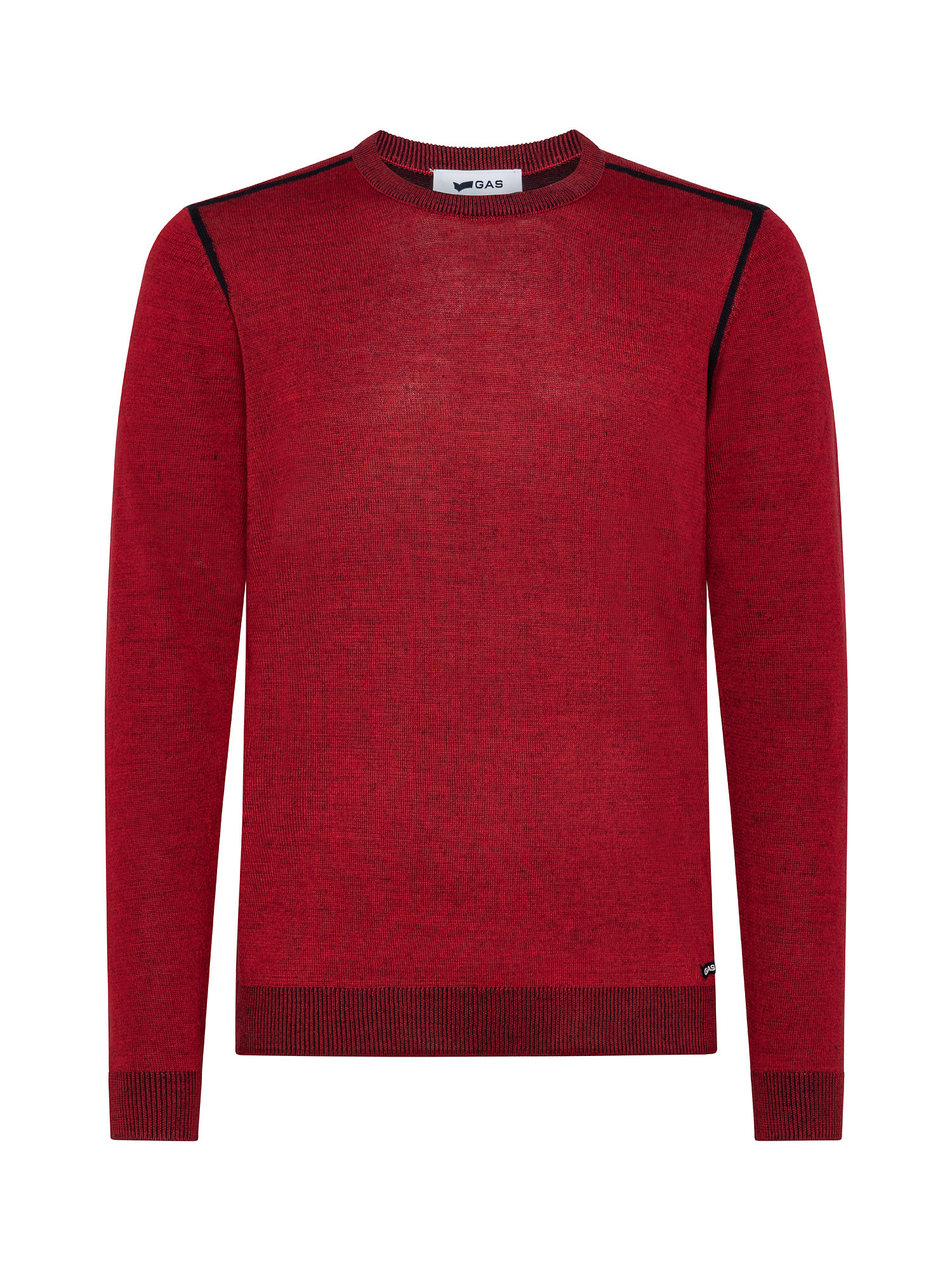 Wool blend crewneck sweater, Red, large image number 0