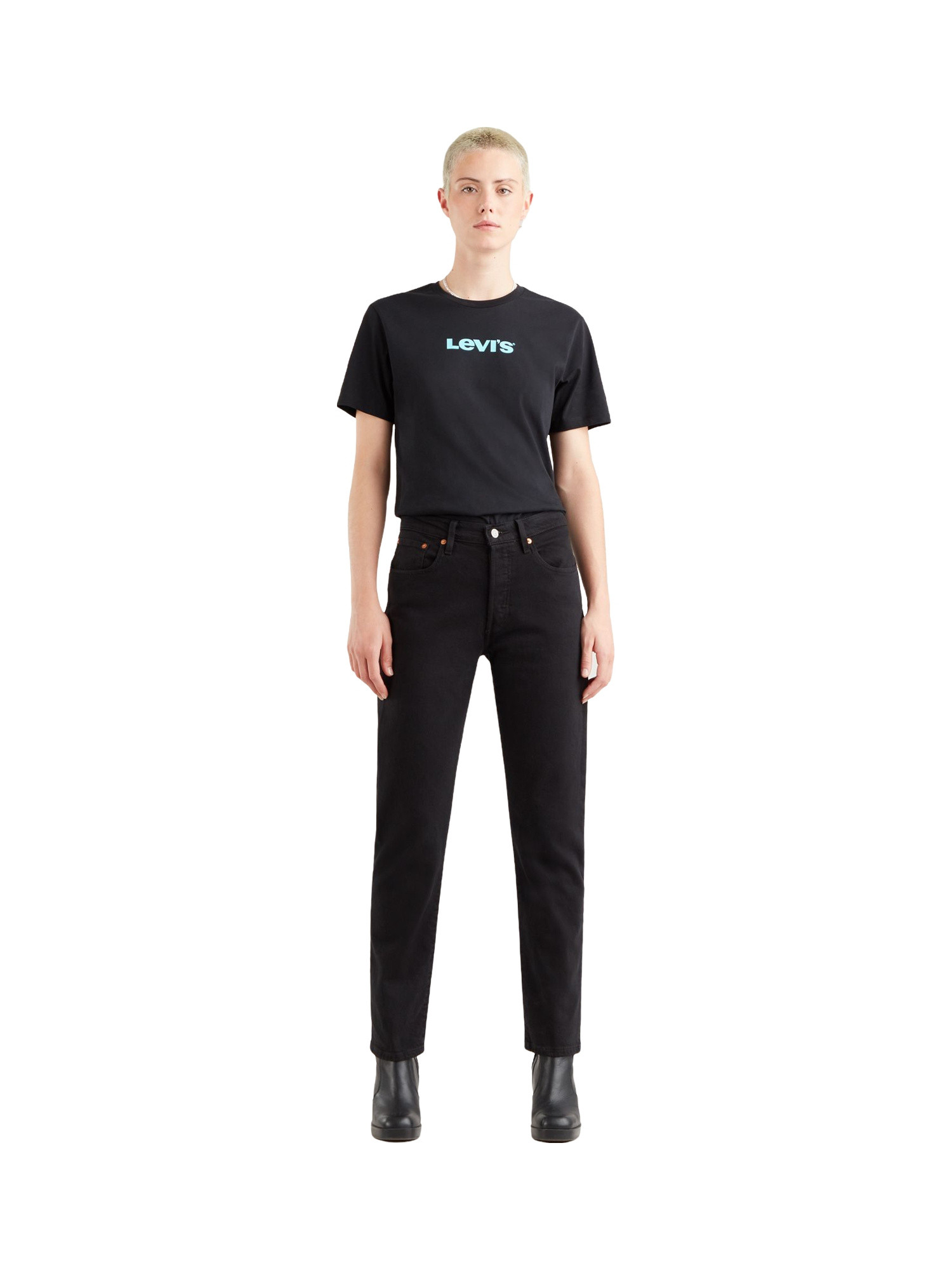 Levi's - original 501® cropped jeans, Black, large image number 2