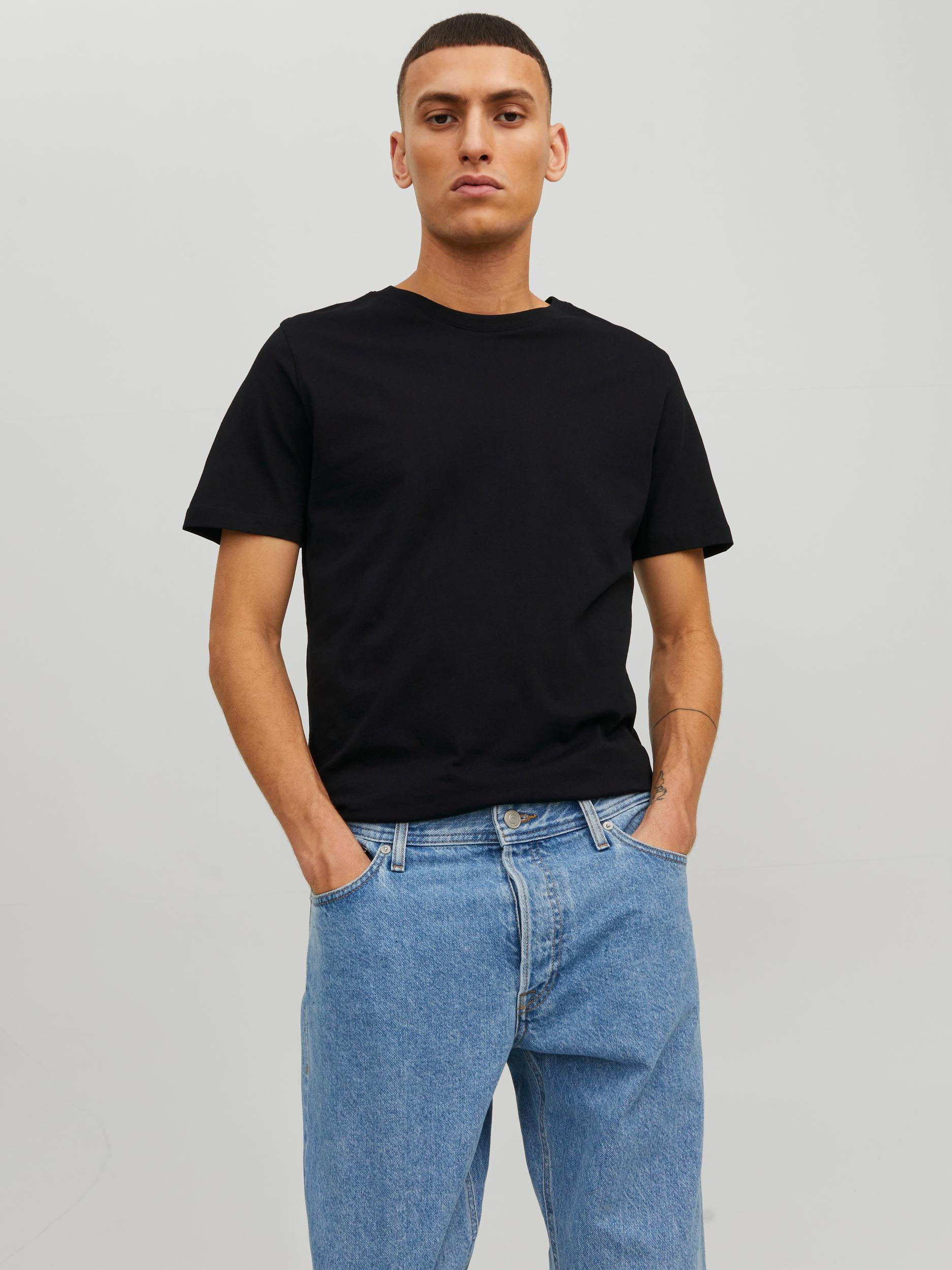 Jack & Jones - Cotton T-shirt, Black, large image number 2