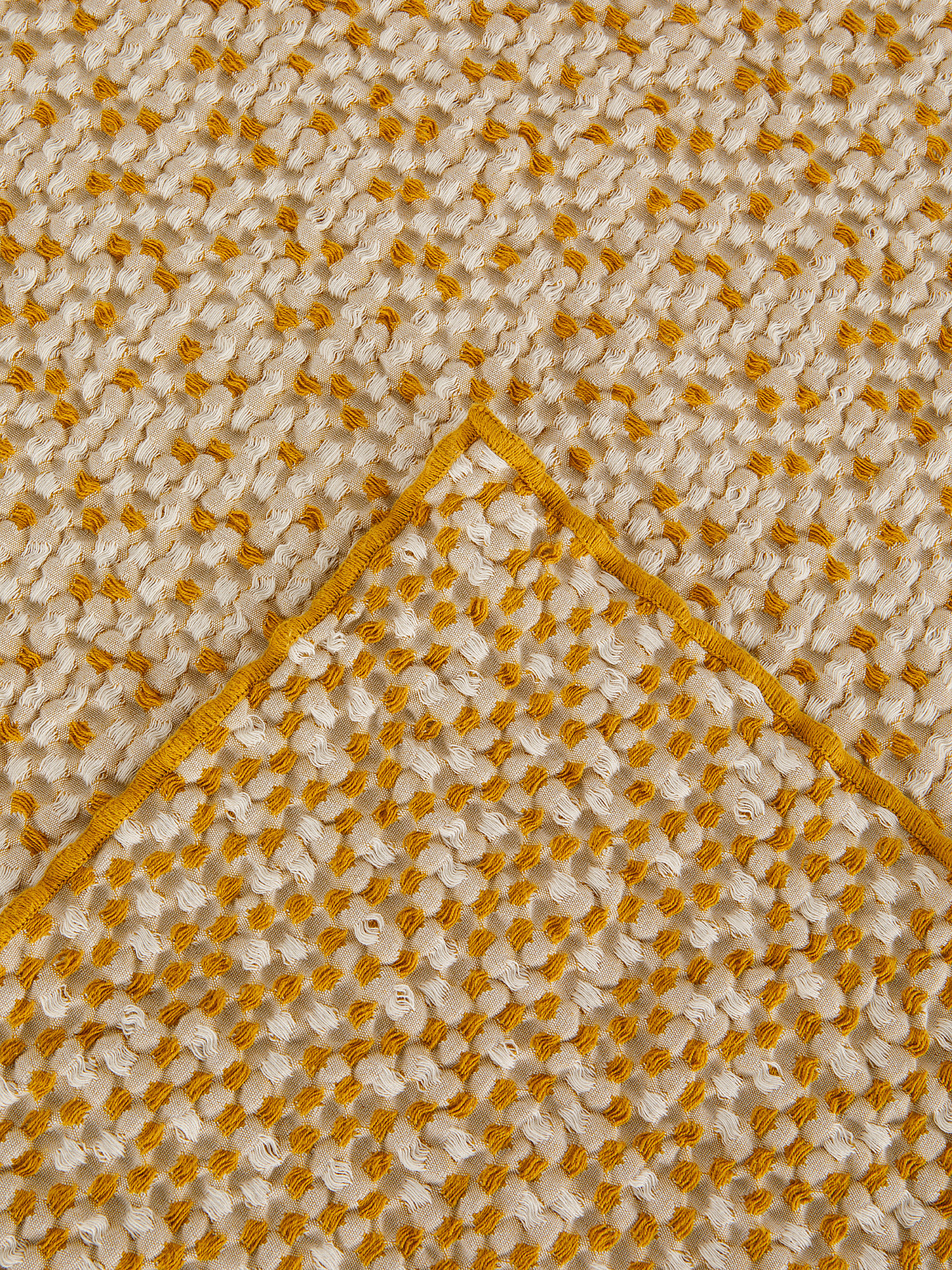 Pure cotton stonewashed plaid, Light Yellow, large image number 1
