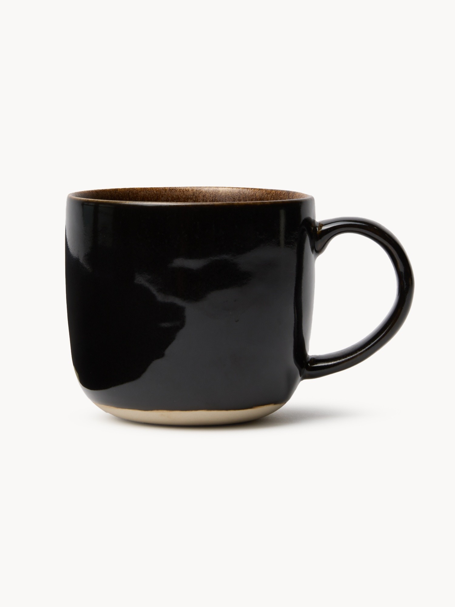 Brown mug with reactive glaze, Brown, large image number 0