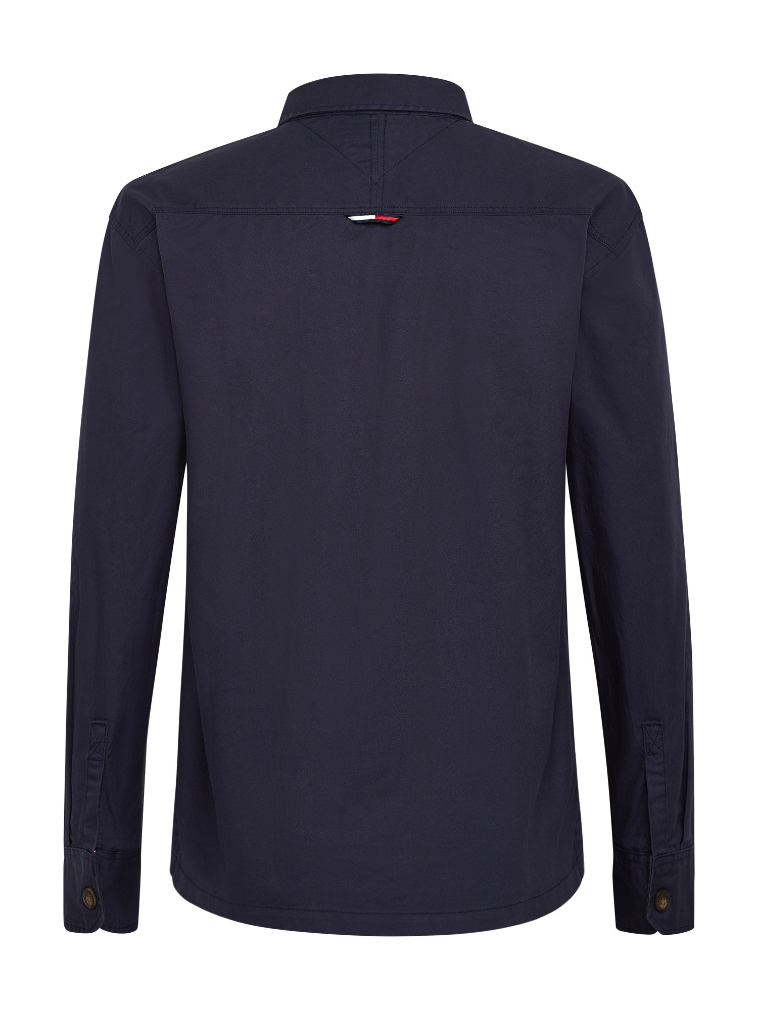 Tommy Jeans -Cotton shirt with logo, Dark Blue, large image number 1