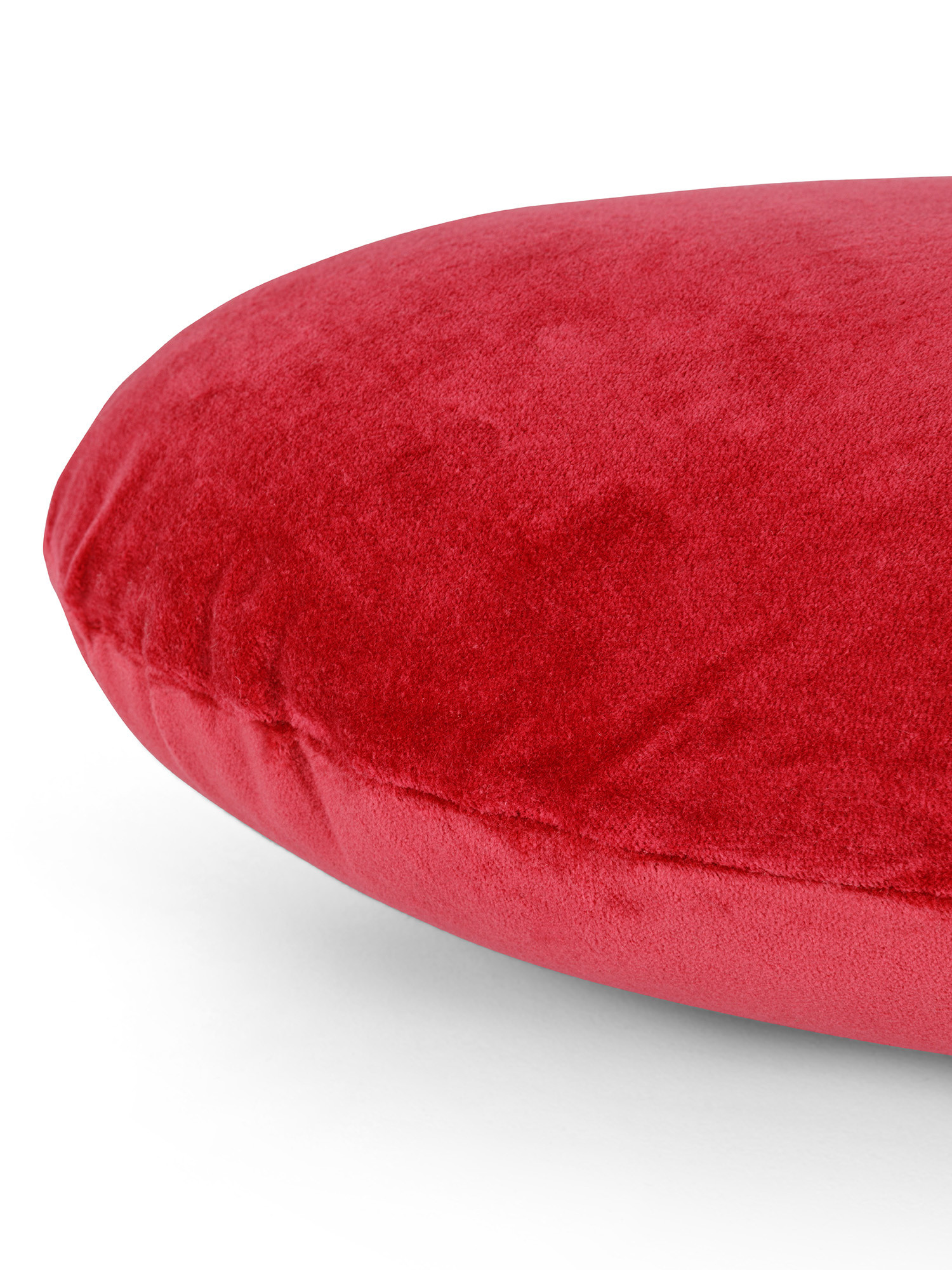 Velvet heart cushion, Red, large image number 1
