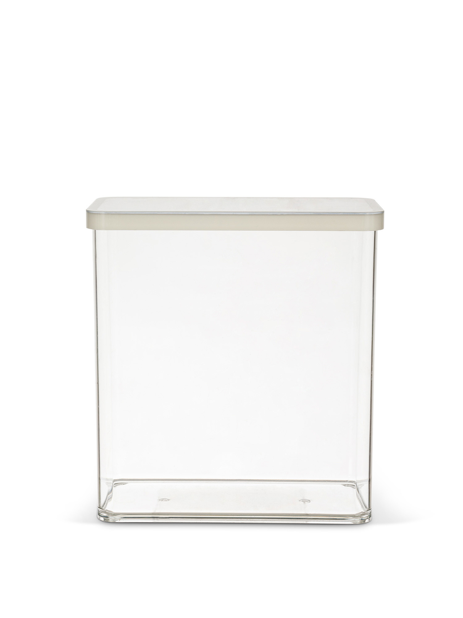 Rectangular plastic jar, Transparent, large image number 0
