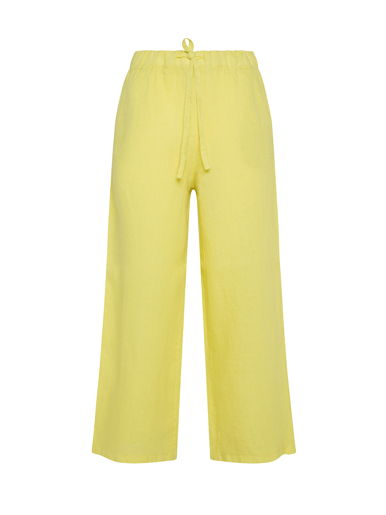 Koan - Wide linen trousers, Yellow, large image number 0