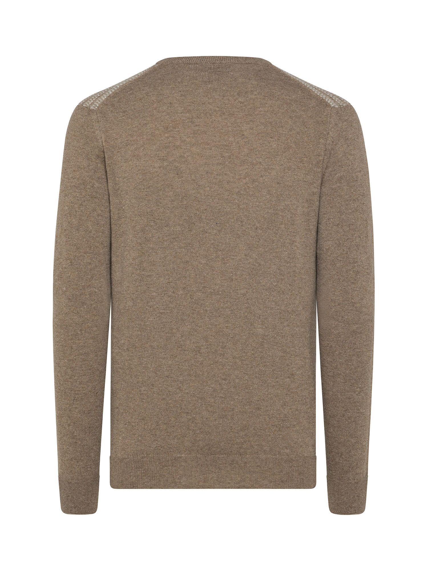 Crewneck sweater with noble fibers, Beige, large image number 1