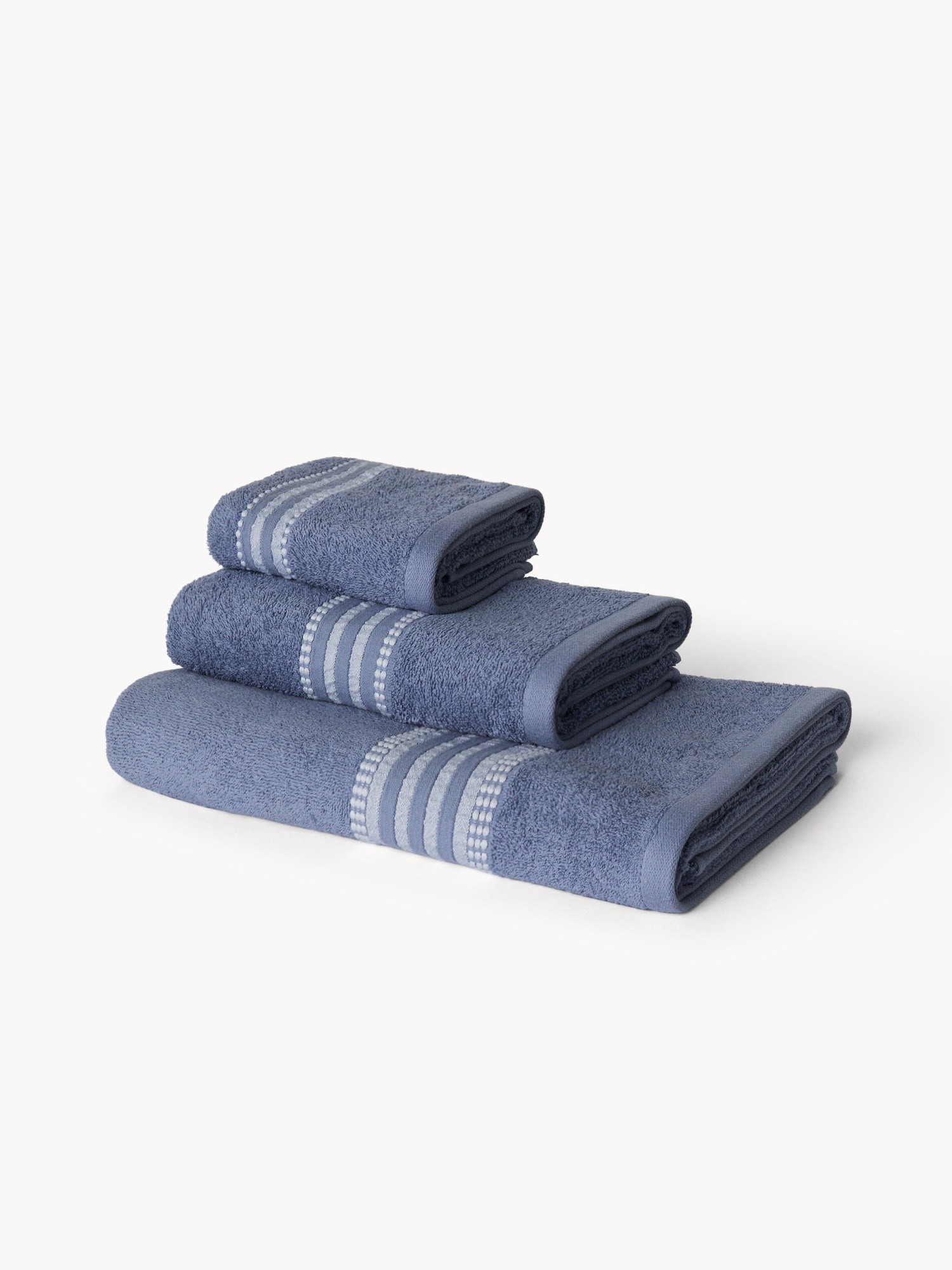 Set 3 asciugamani in puro cotone - Prezzo di lancio, Viola, large image number 0