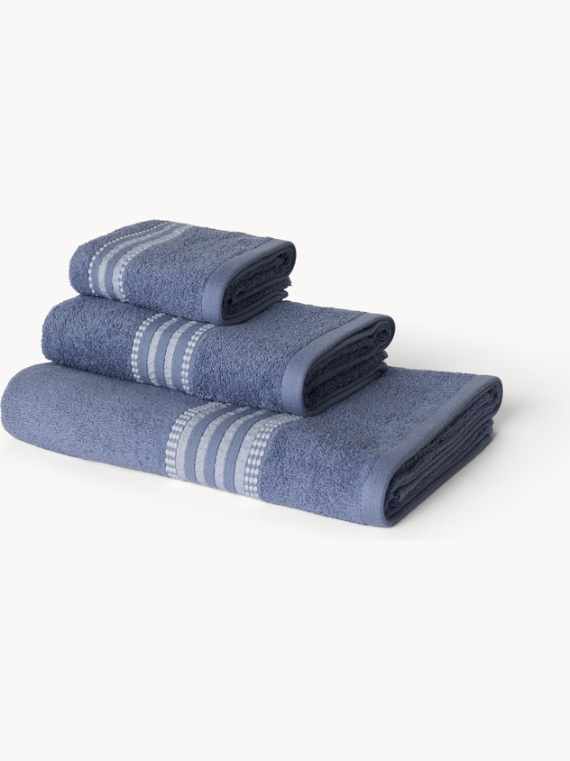 Set 3 asciugamani in puro cotone - Prezzo di lancio