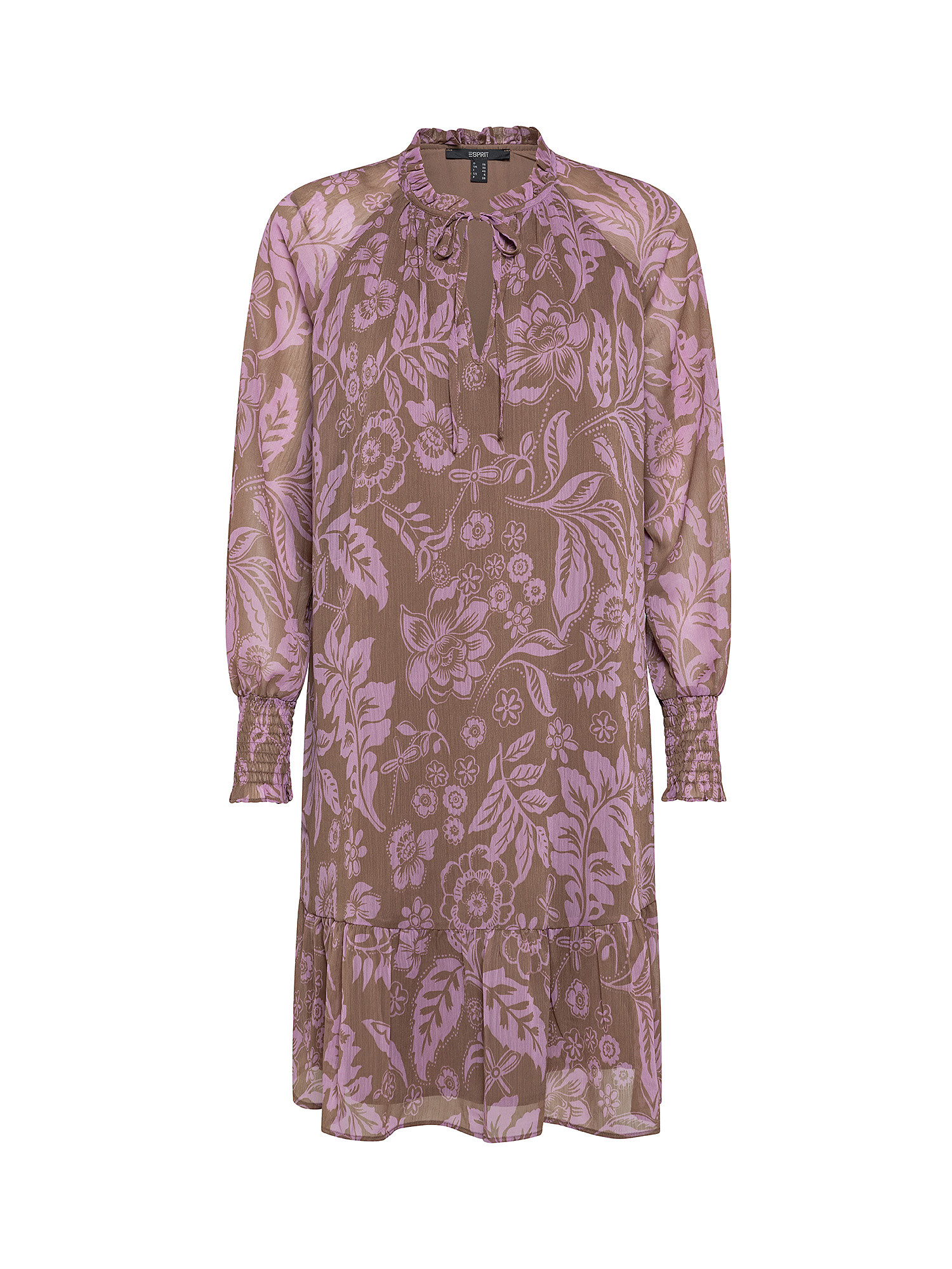 Floral patterned dress, Taupe Grey, large image number 0