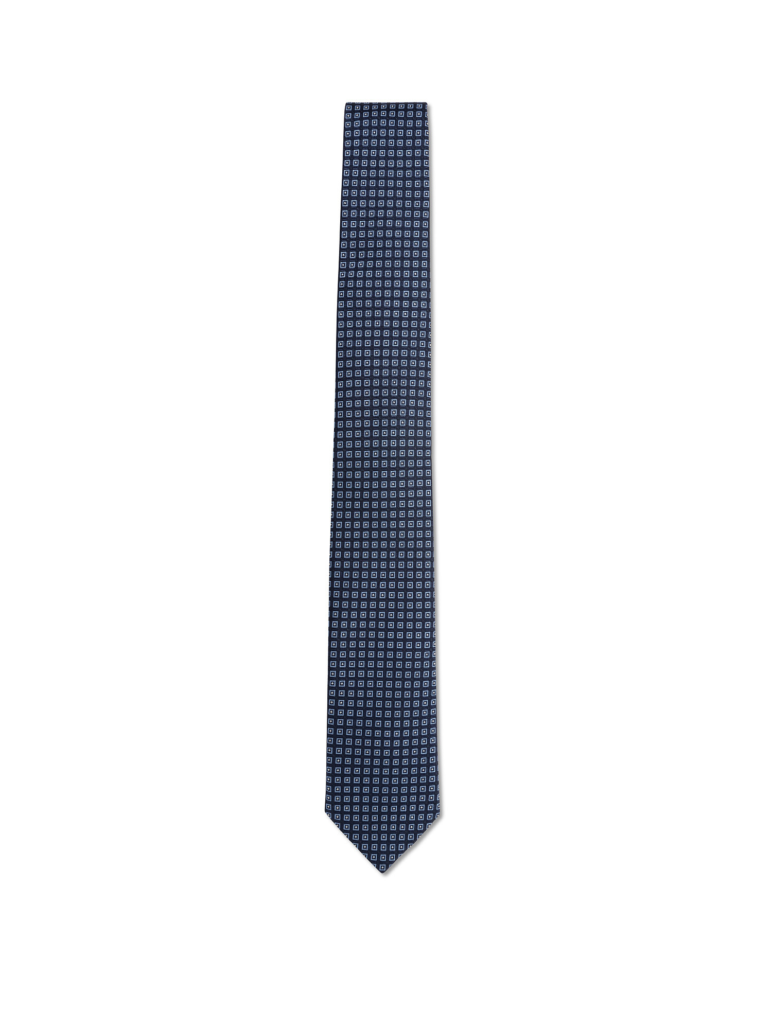 Cravatta seta classica in fantasia, Blu, large
