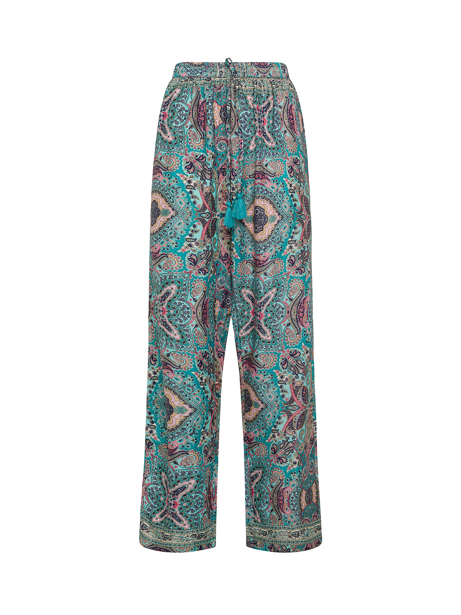 Koan - Soft trousers with print, Green, large image number 0
