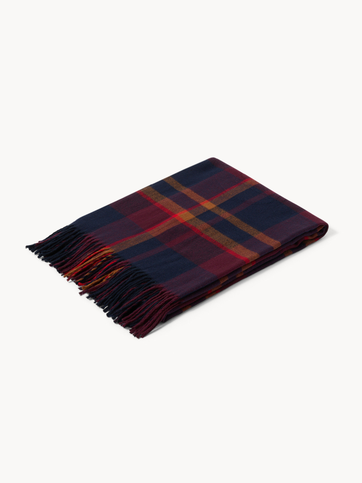 Plaid motivo check Made in Italy, Blu, large image number 0