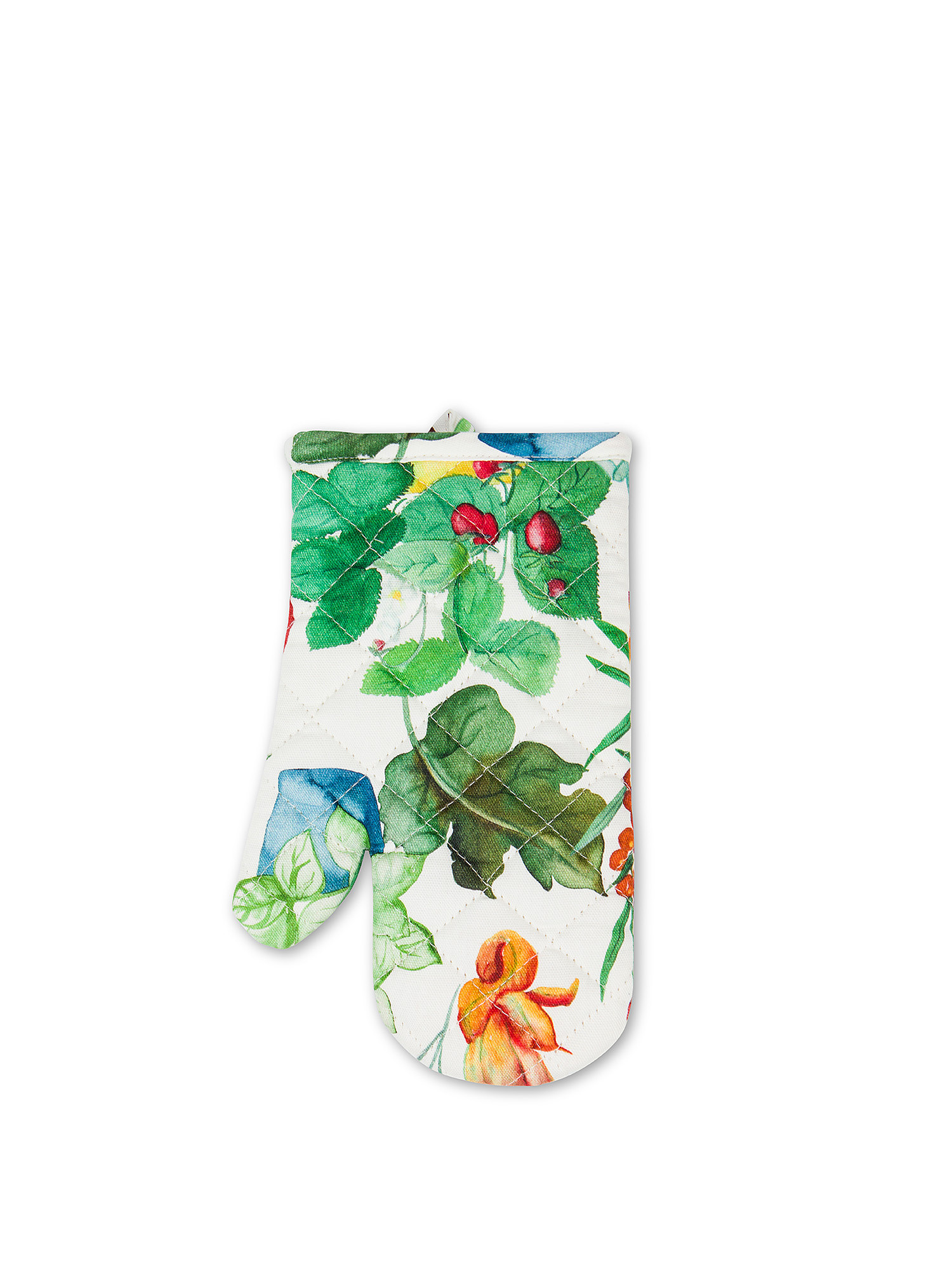 Vegetable print cotton panama kitchen glove, Multicolor, large image number 0
