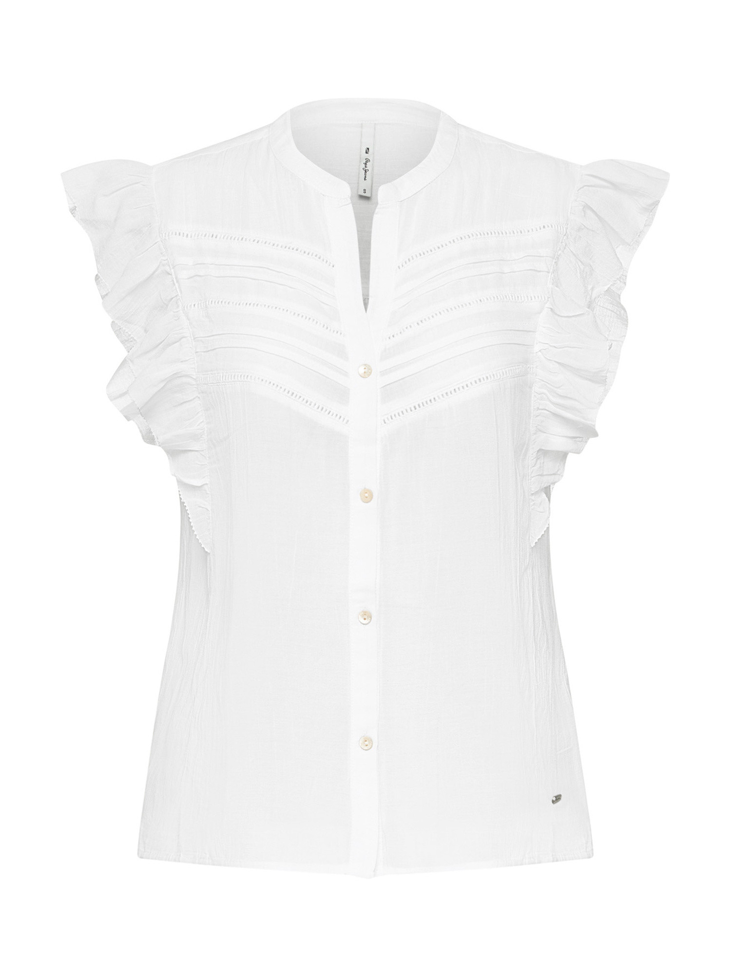 Pepe Jeans - Blouse with butterfly sleeves, White, large image number 0