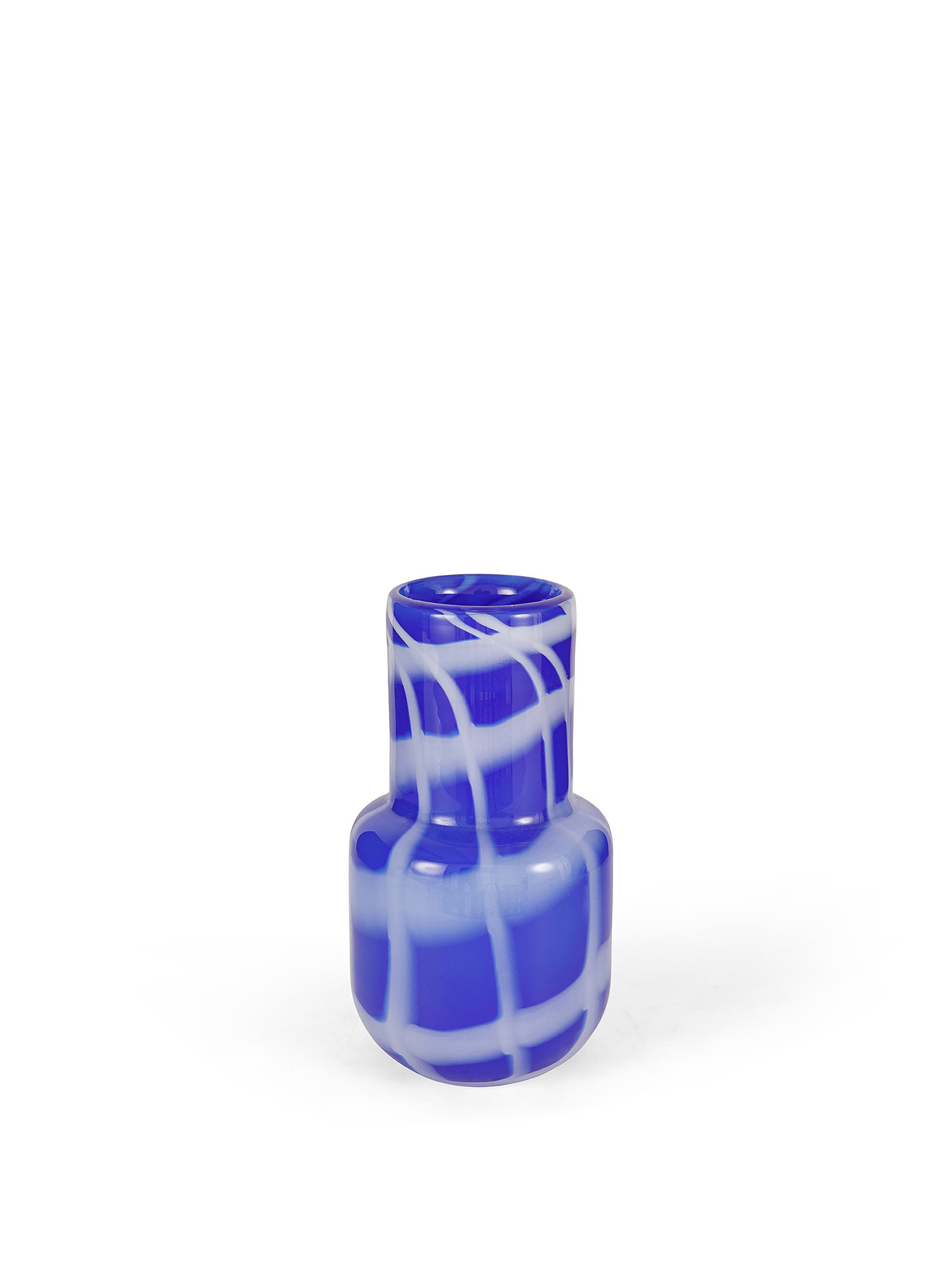 Colored paste glass vase, Blue, large image number 0
