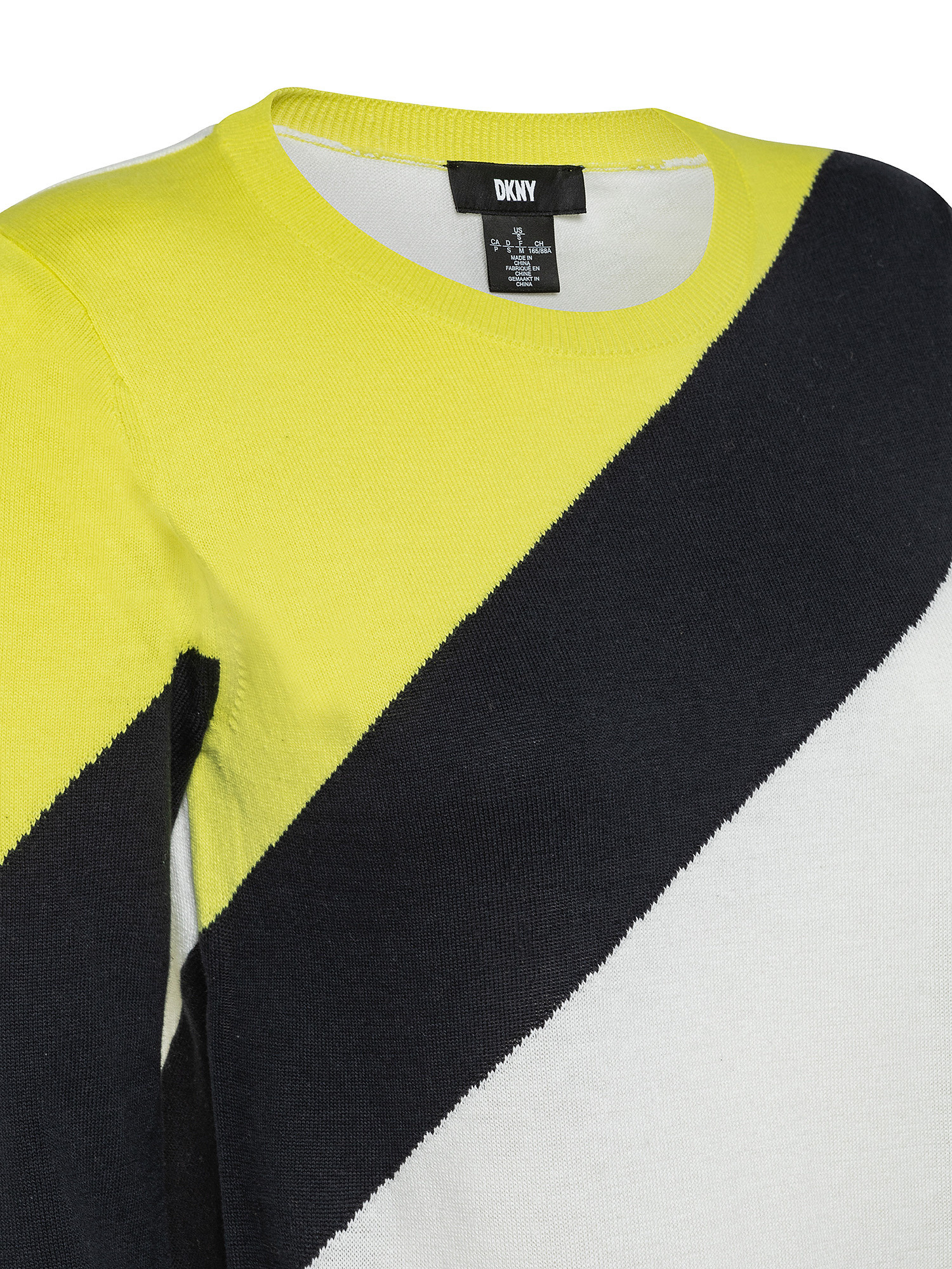 Color block sweater, White, large image number 1