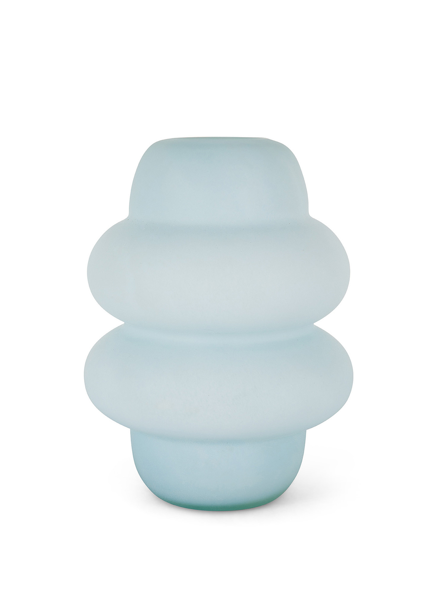 Colored glass vase with satin effect, Light Blue, large image number 0