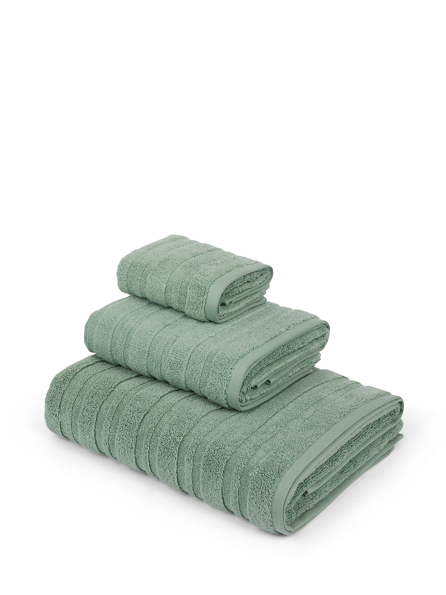 Zefiro Gold solid color 100% cotton towel, Light Green, large image number 0