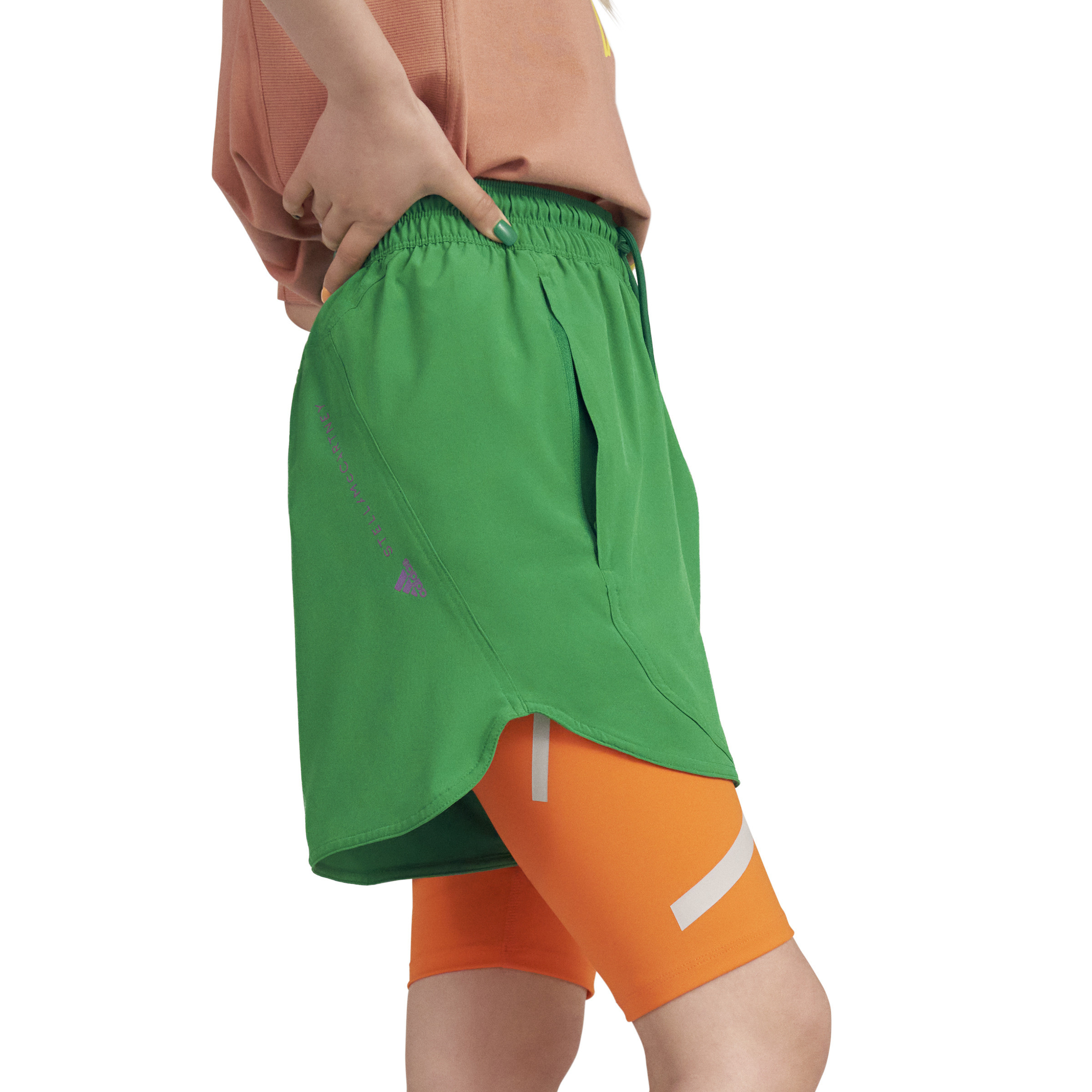 Adidas by Stella McCartney - TruePurpose training shorts, Green, large image number 5