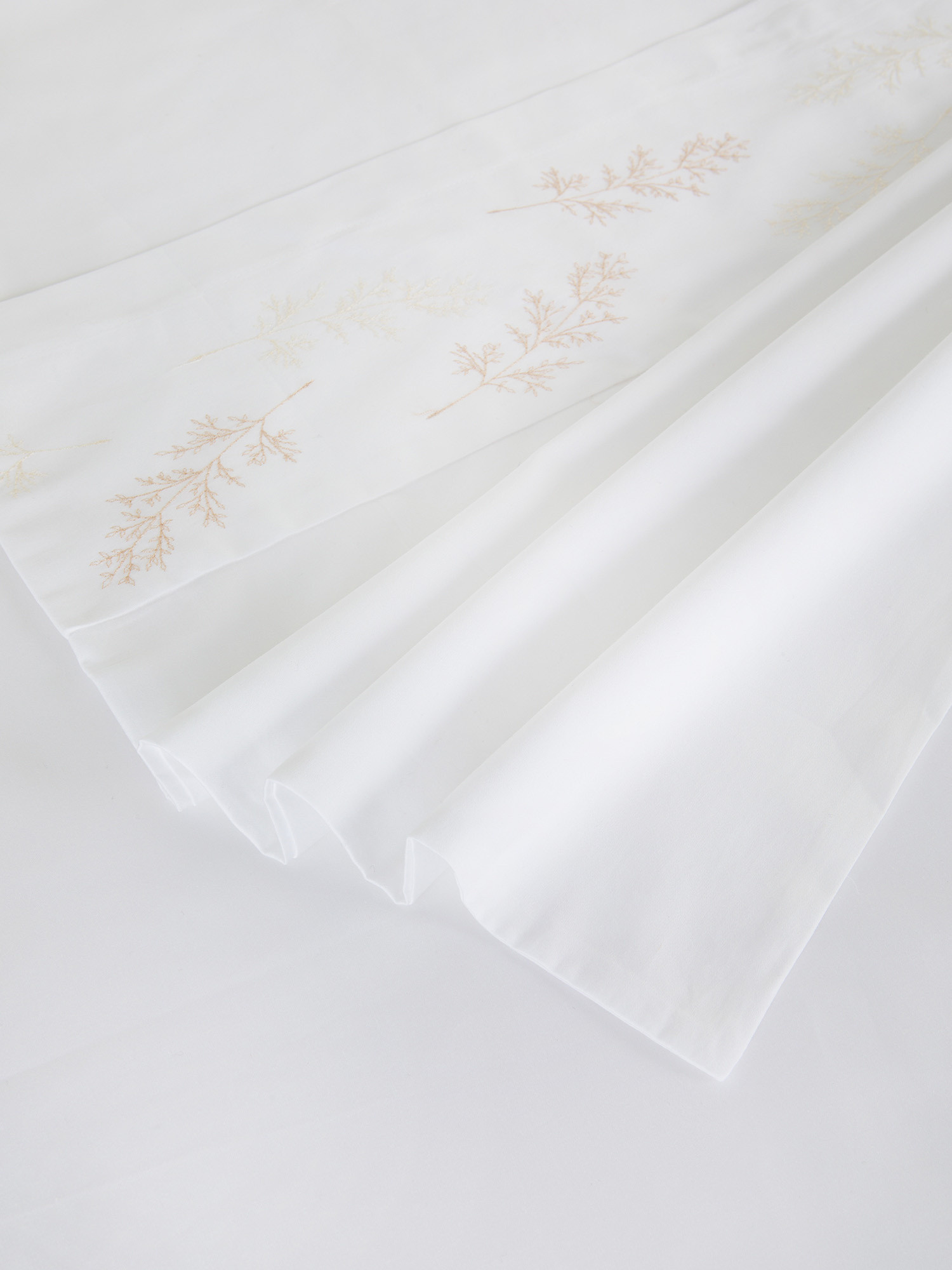Embroidered duvet cover in extra fine cotton satin Portofino, White, large image number 3