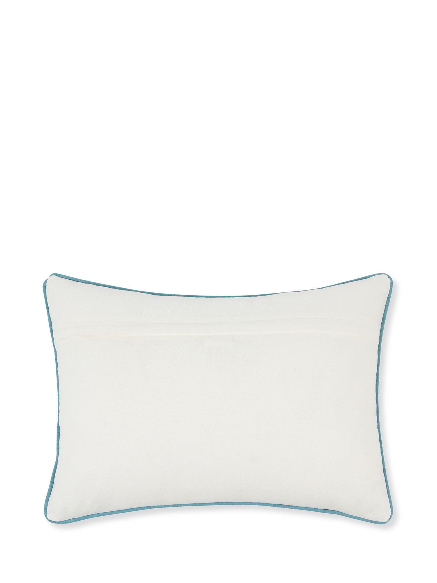 Embroidered cushion with flowers motif 35x50cm, Light Blue, large image number 1
