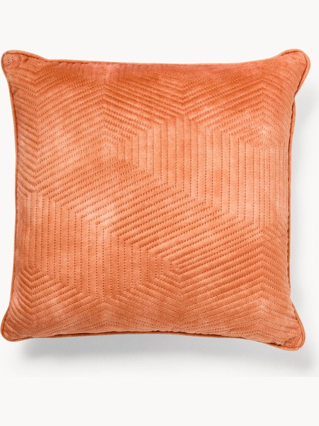 Geometric Pattern Velvet Cushion 45x45cm  - Discounted Price