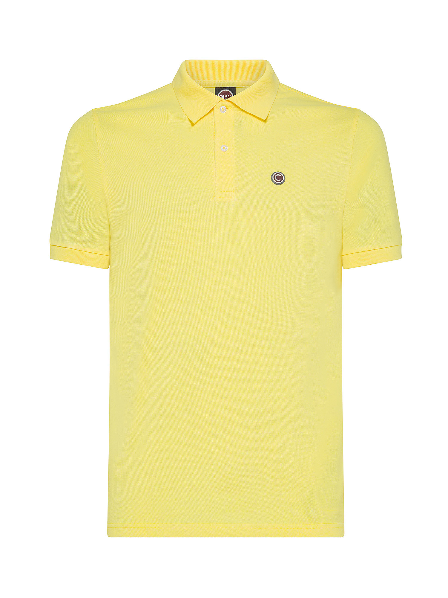 Colmar - Short-sleeved polo shirt in piqué cotton, Yellow, large image number 0