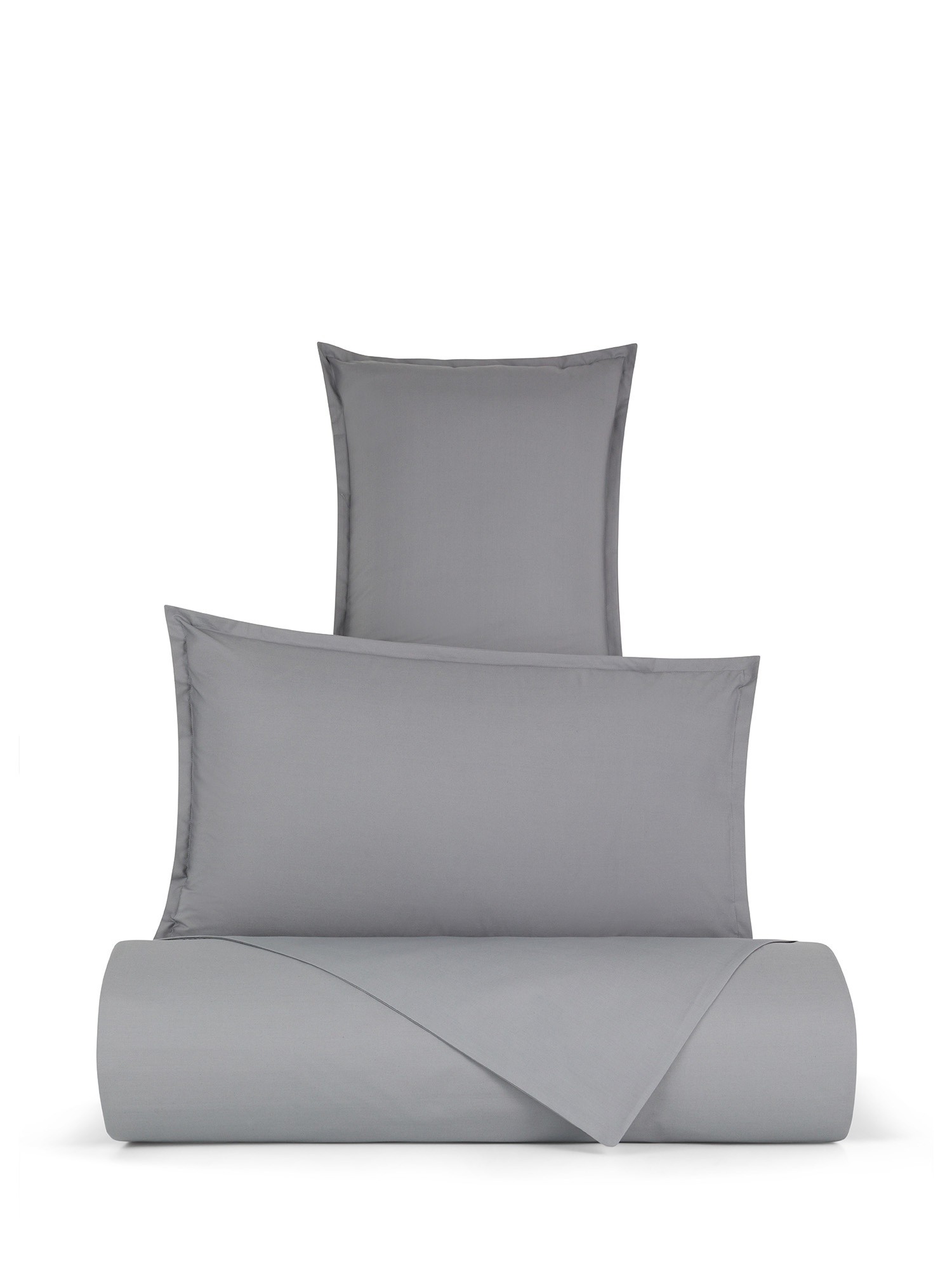 Copripiumino in cotone percalle Zefiro, Grigio, large image number 0