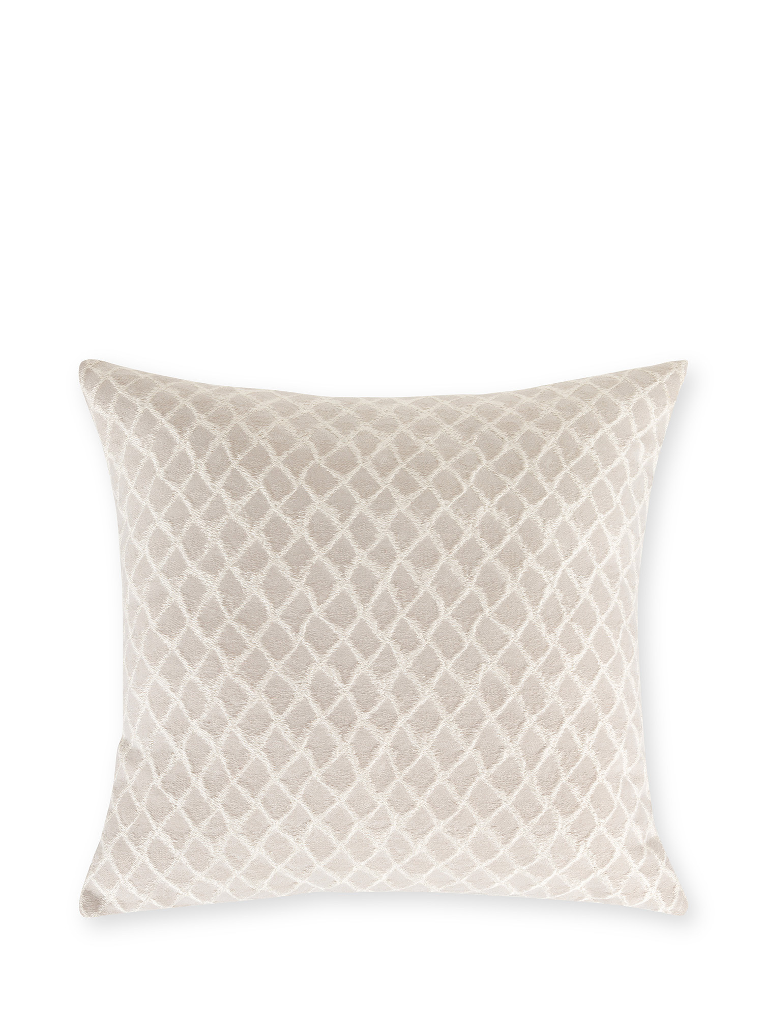 Cushion in jacquard fabric with geometric pattern 45x45 cm, Silver Grey, large image number 1