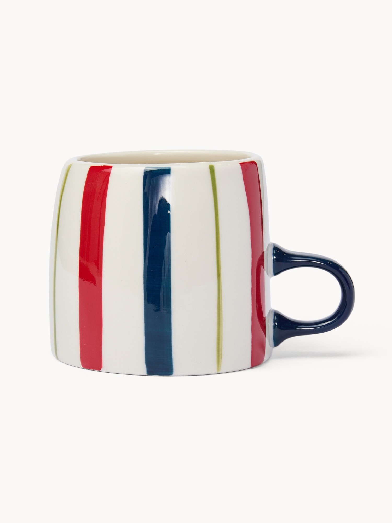 Mug in ceramica a righe, Multicolor, large image number 0