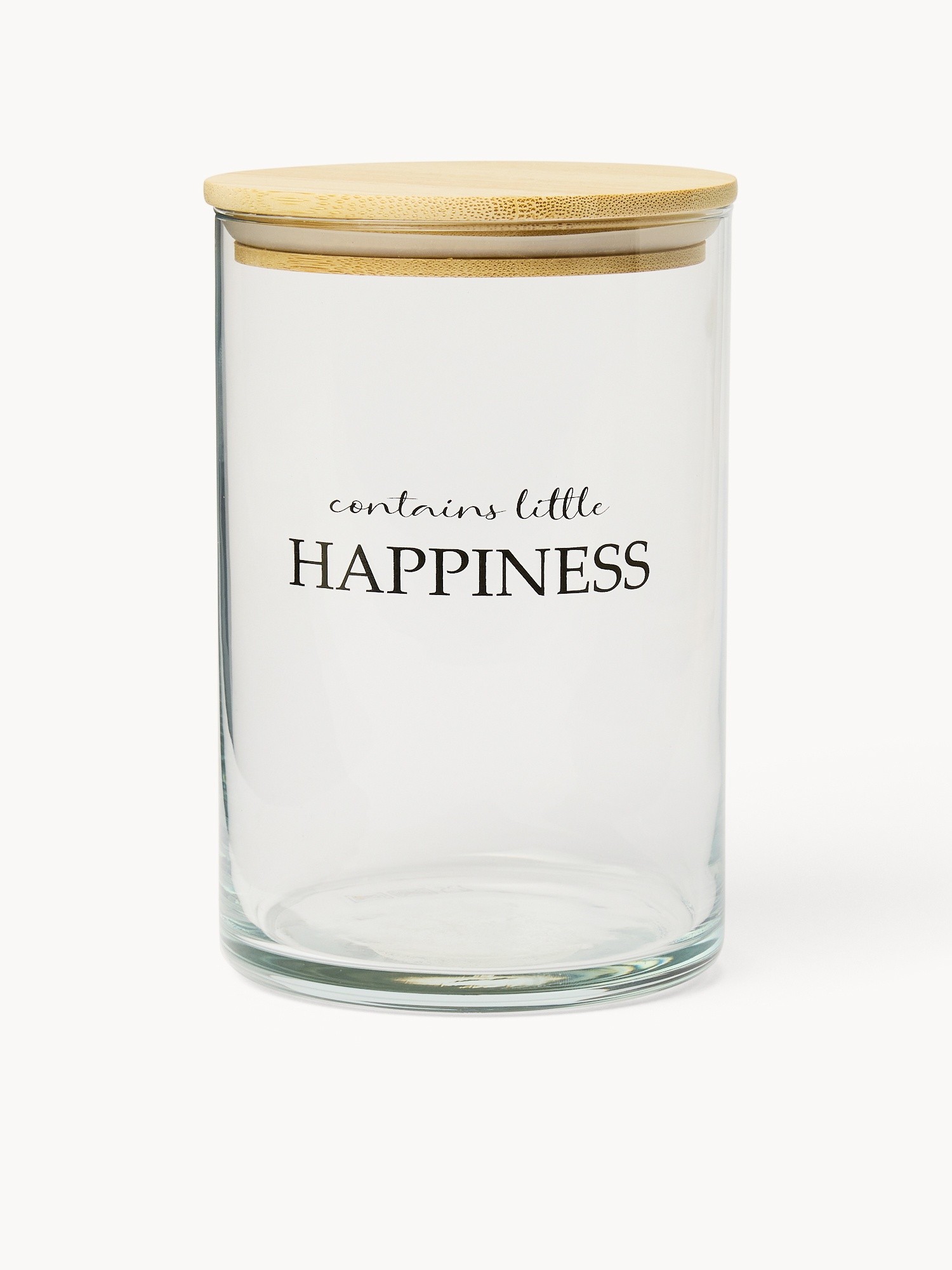 Barattolo in vetro Happy - Prezzo di lancio, Trasparente, large image number 0