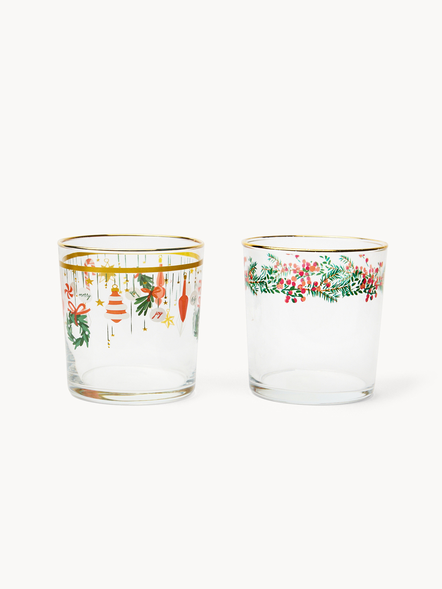 Christmas-patterned glasses, Transparent, large image number 0