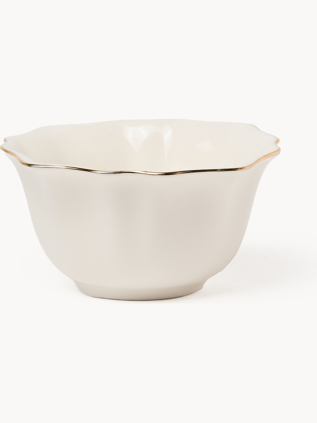 Porcelain small bowl with gold rim