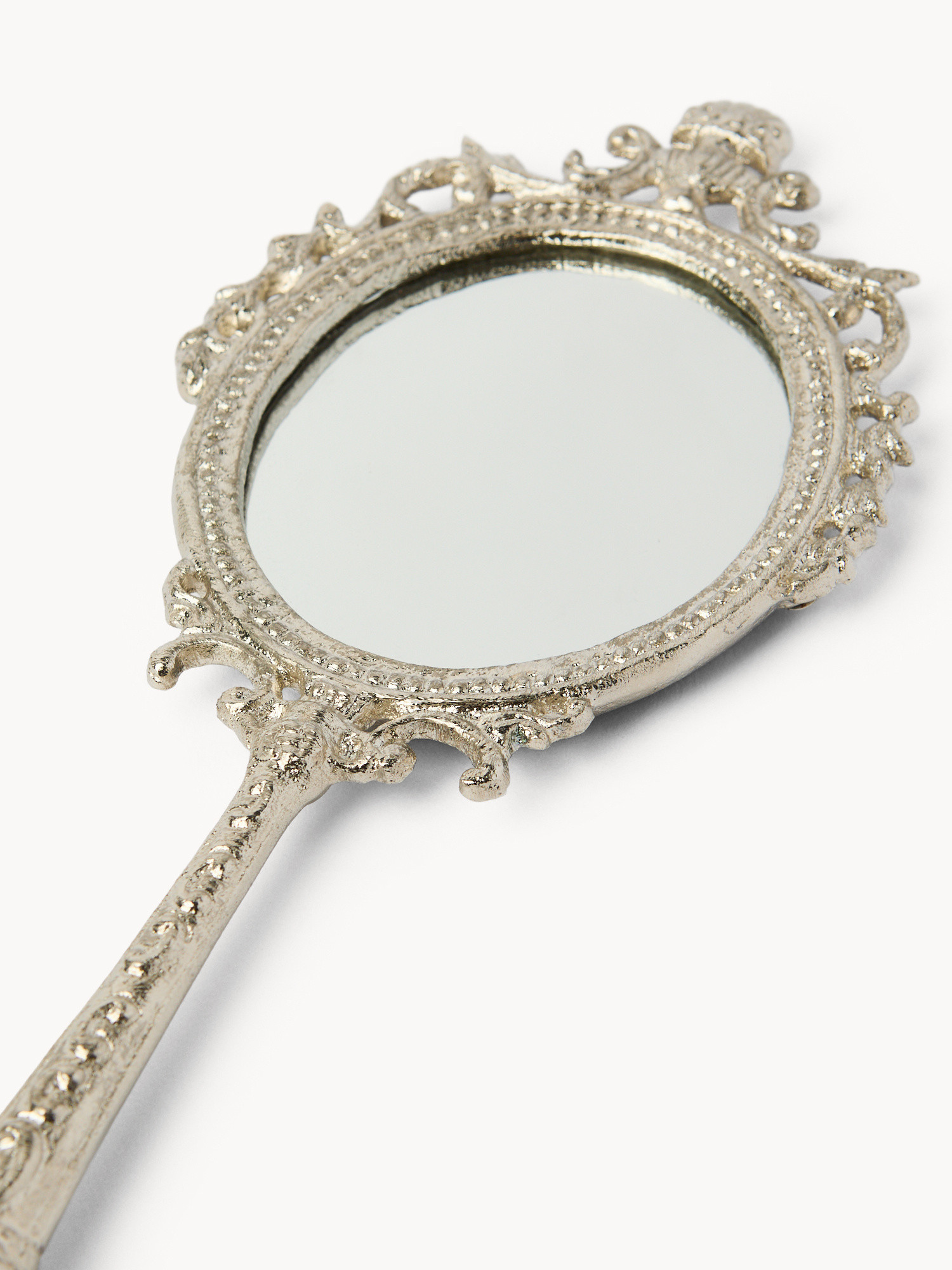 Specchio da mano effetto vintage, Grigio argento, large image number 1
