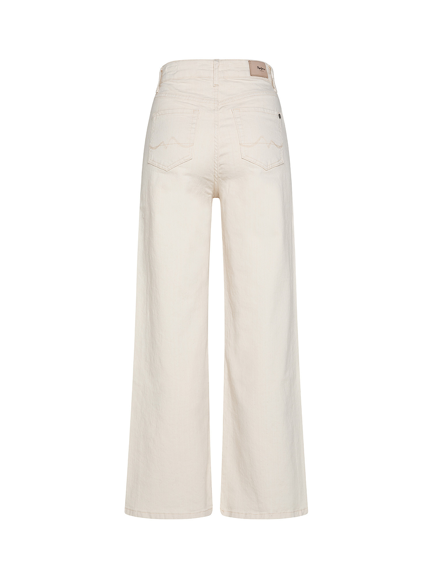 Jeans Lexa sky, taglio wide a vita alta., Bianco panna, large image number 1