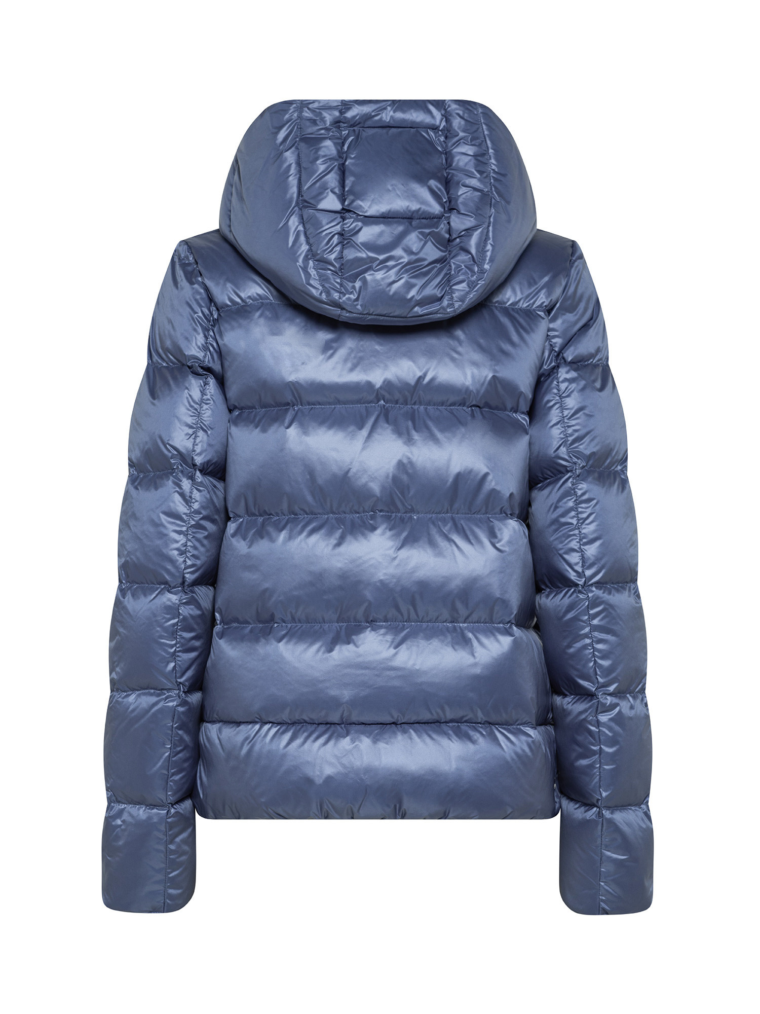 Quilted jacket with high collar and detachable hood, Light Blue, large image number 1
