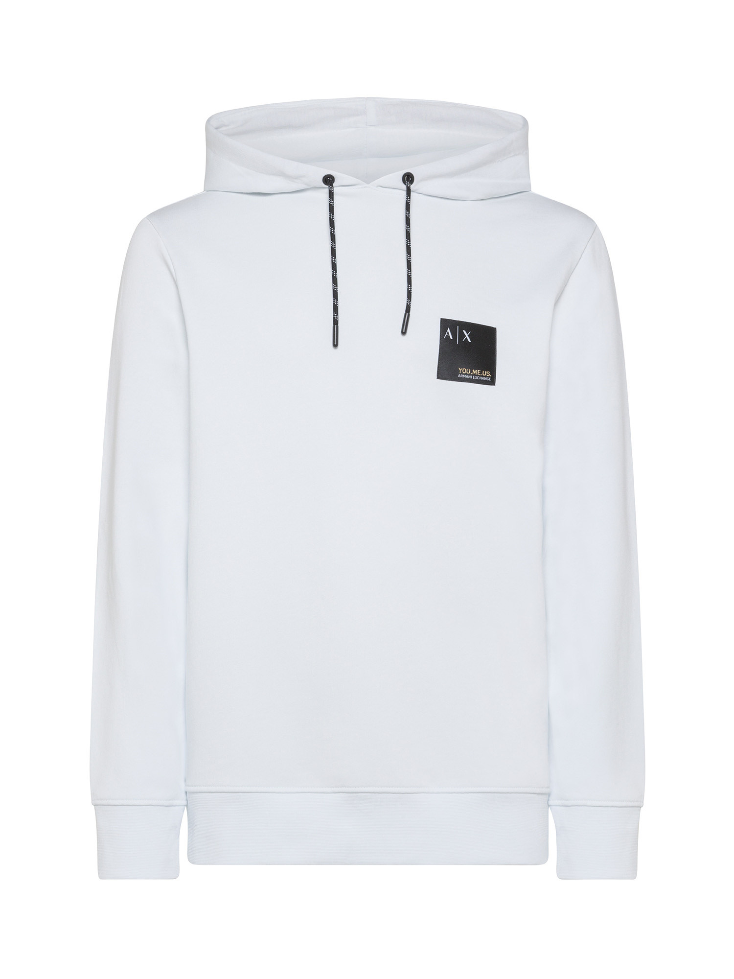 Armani Exchange - Sweatshirt with hood and logo, White, large image number 0